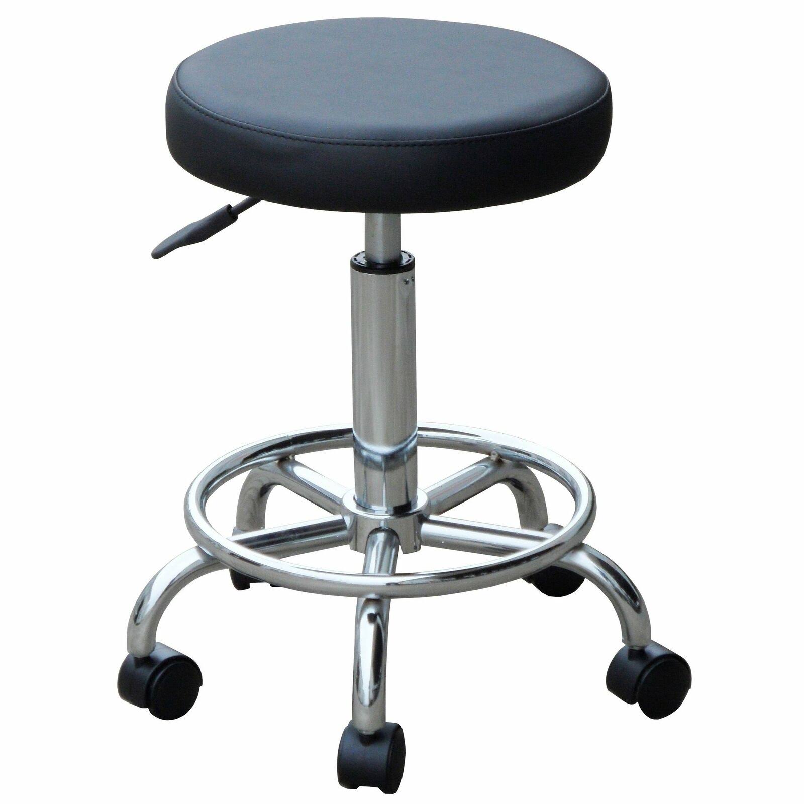 BarberPub Adjustable Hydraulic Rolling Swivel Salon Stool Chair Tattoo