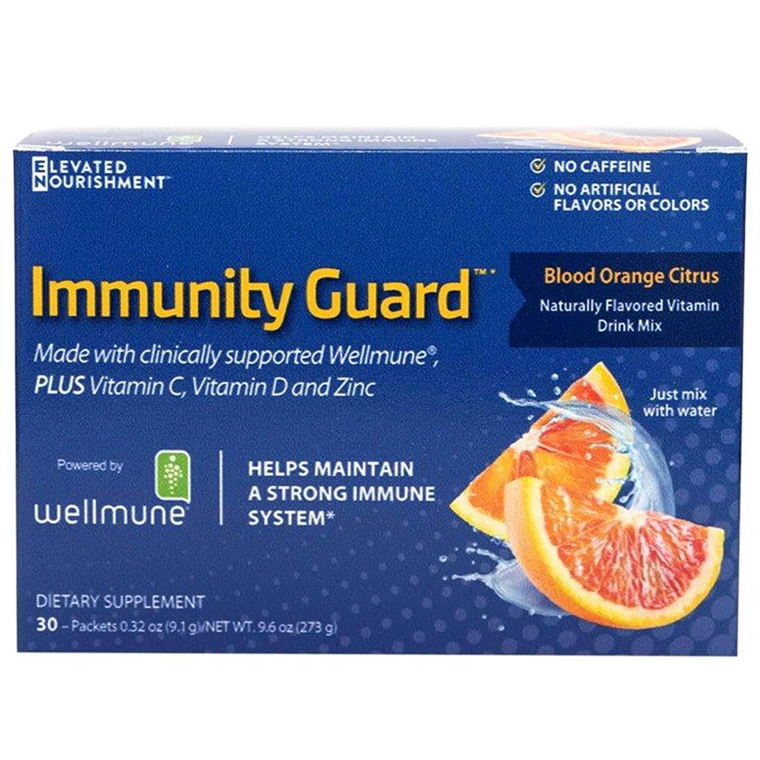 Immunity Guard Vitamin Drink Mix Packets Blood Orange Citrus 30