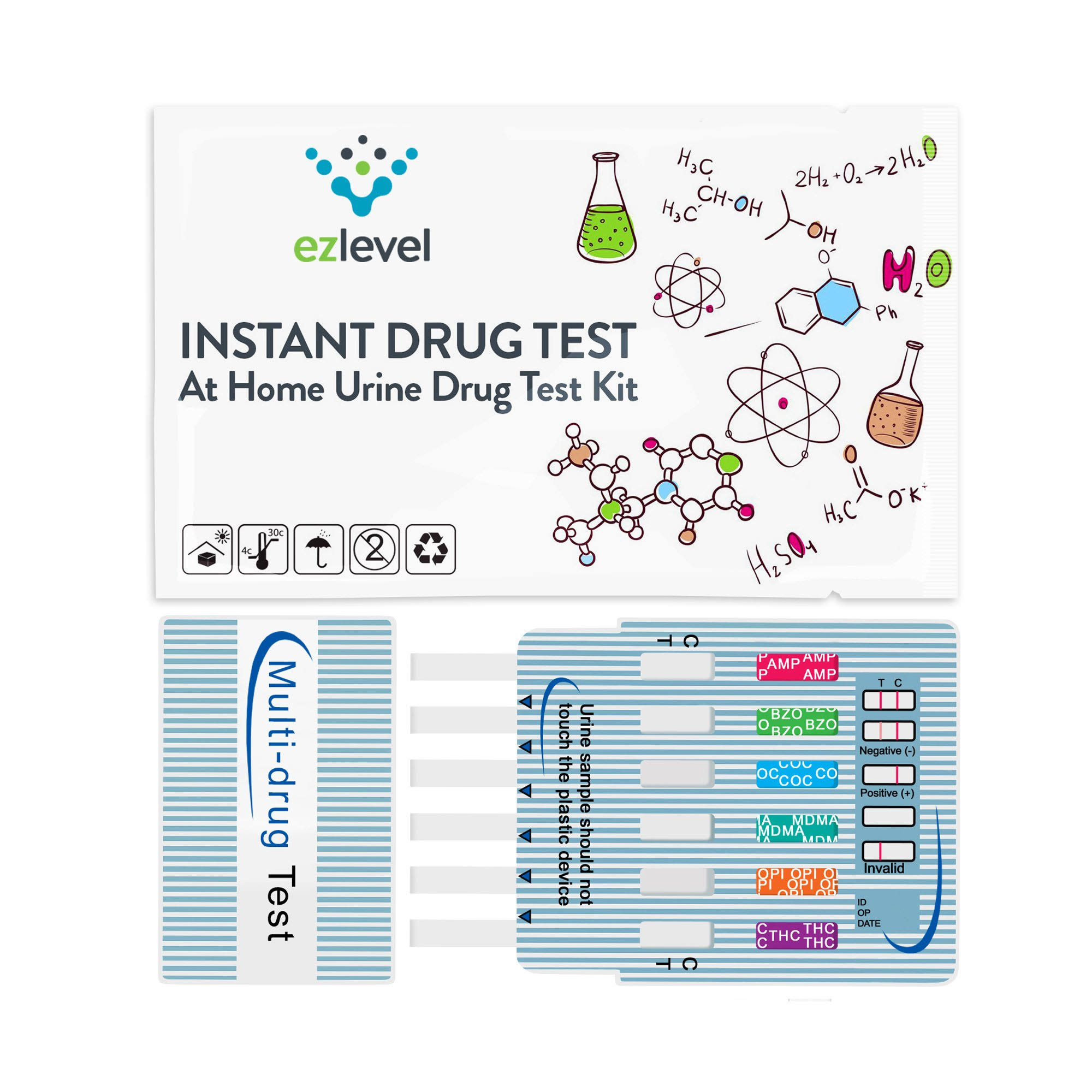 Ez Level Panel Urine Drug Test Kit Pack Wxf