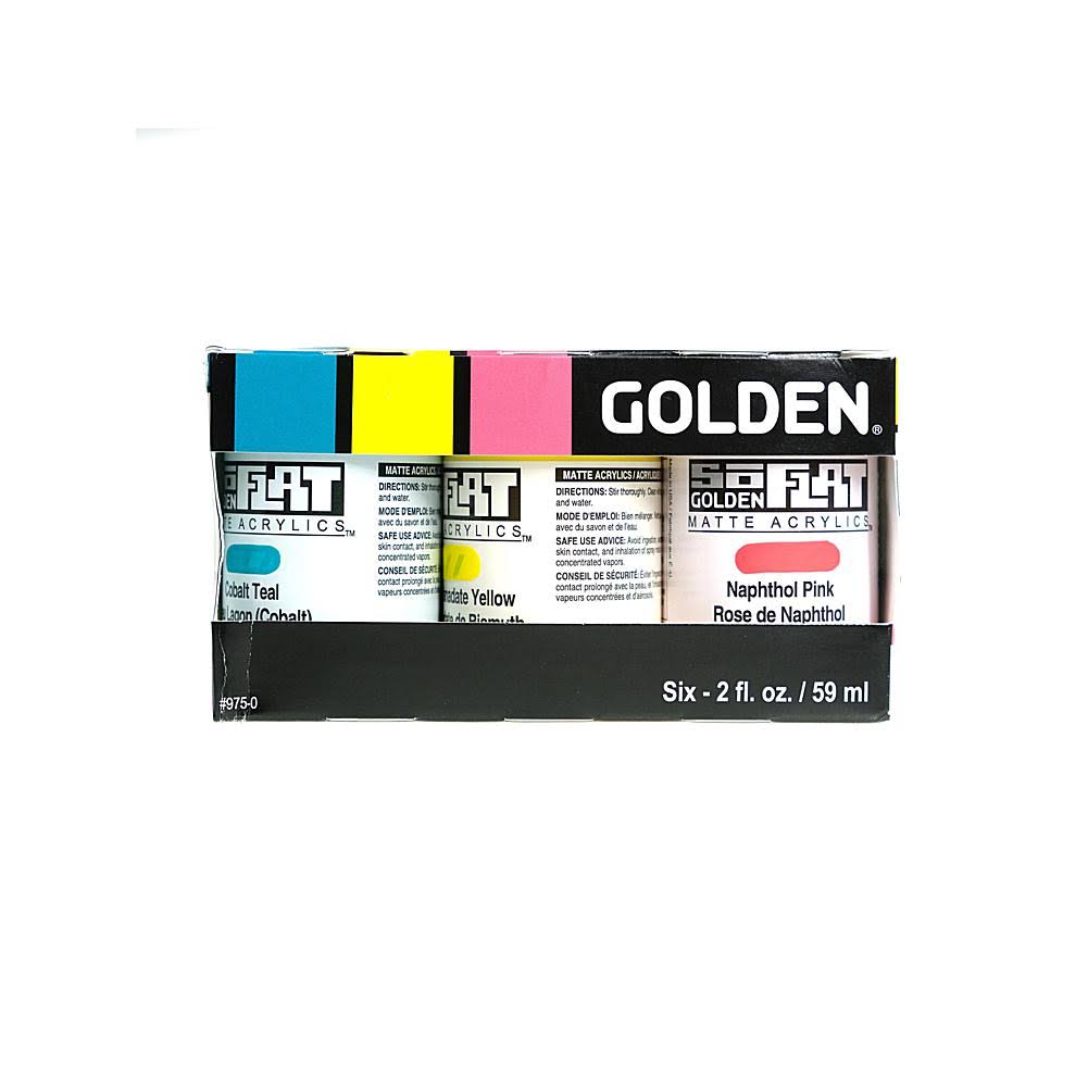 Golden Zing Soflat Matte Acrylic Paint Set Of Wgl