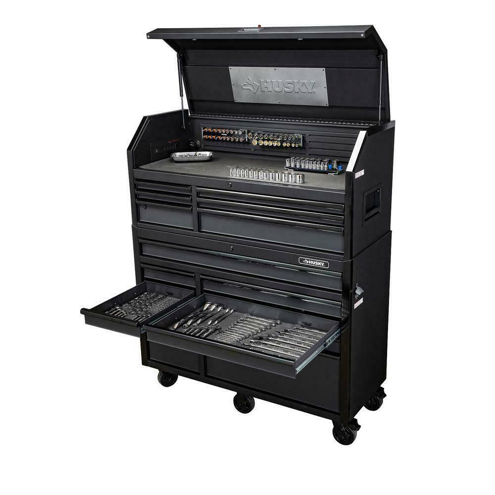 Husky Industrial 52 In W X 21 7 In D 15 Drawer Tool Chest And Rolling