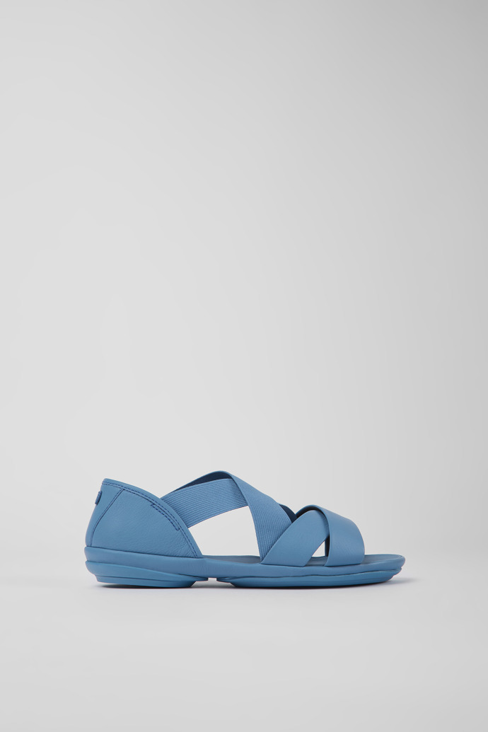 Right Sandalias De Piel Azules Para Mujer Camper