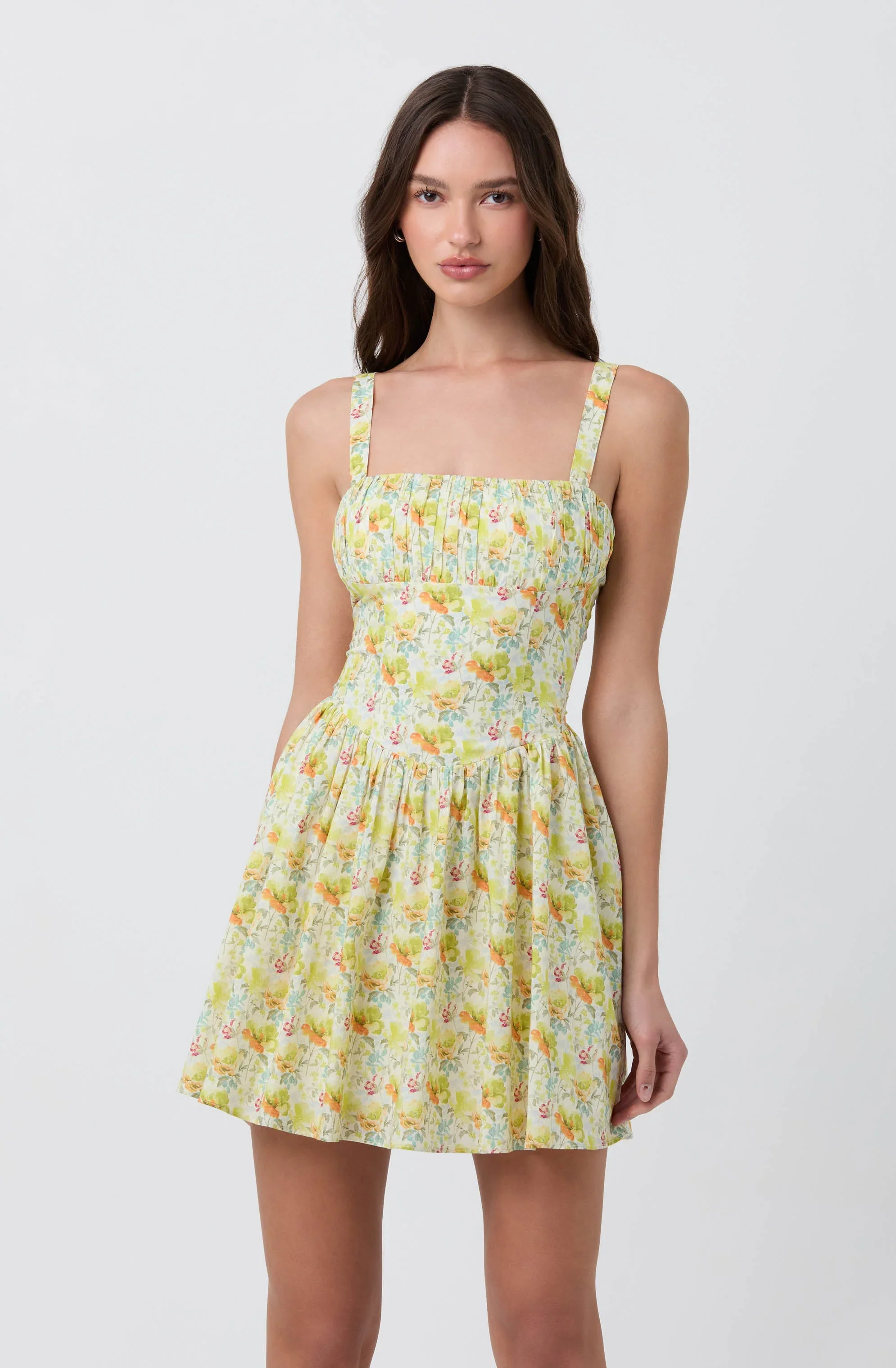 Floral Milkmaid Mini Dress