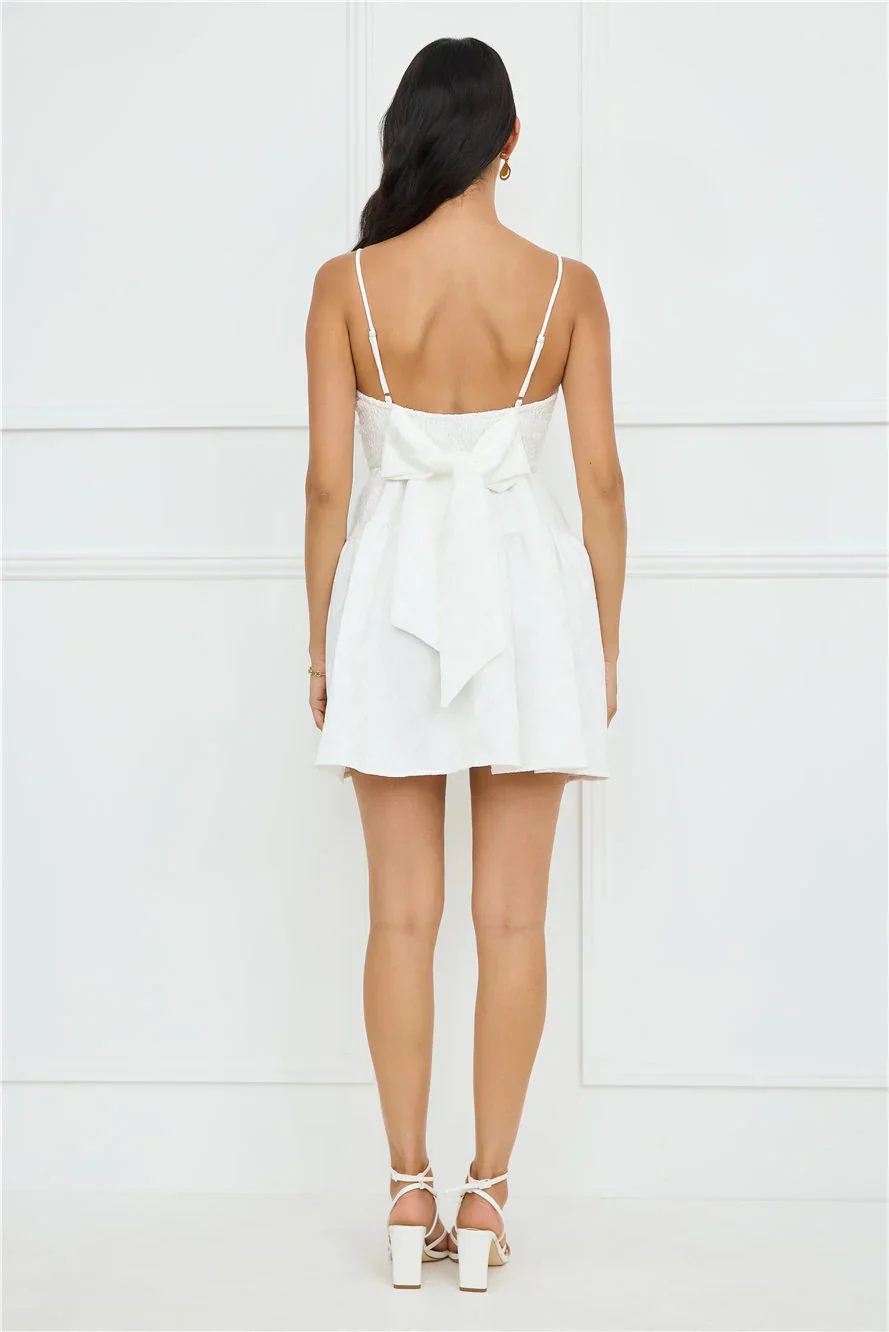 Softly Stunning Mini Dress White