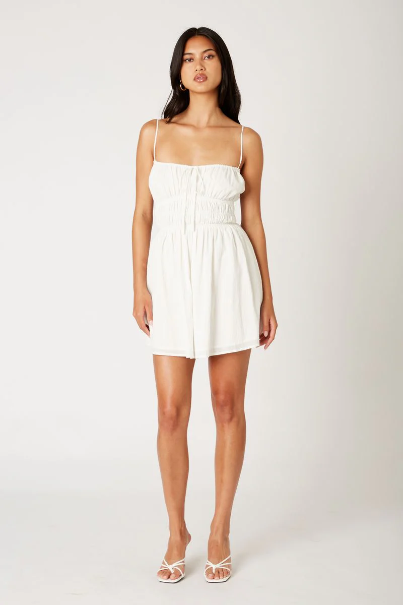 Open Back Cotton Mini Dress