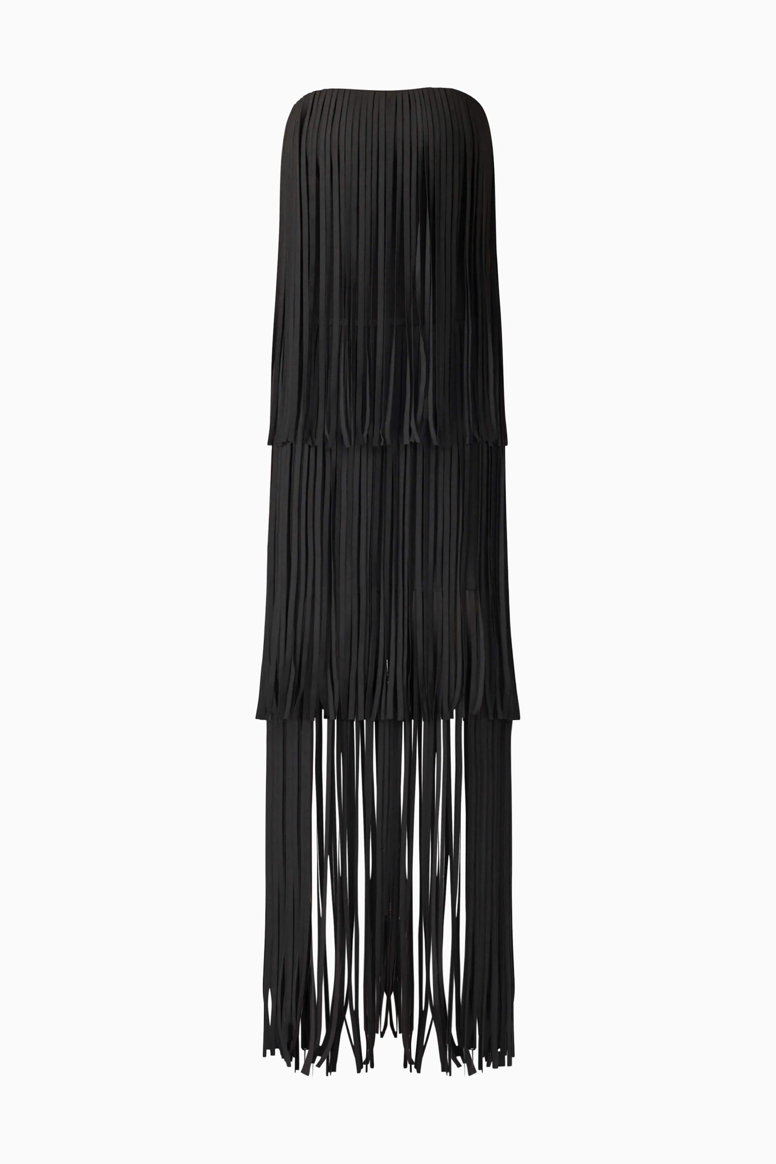Alya Tiered Maxi Dress in Black