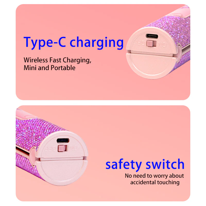 Wireless Cordless Hair Straightener 5000mAh Portable Flat Iron