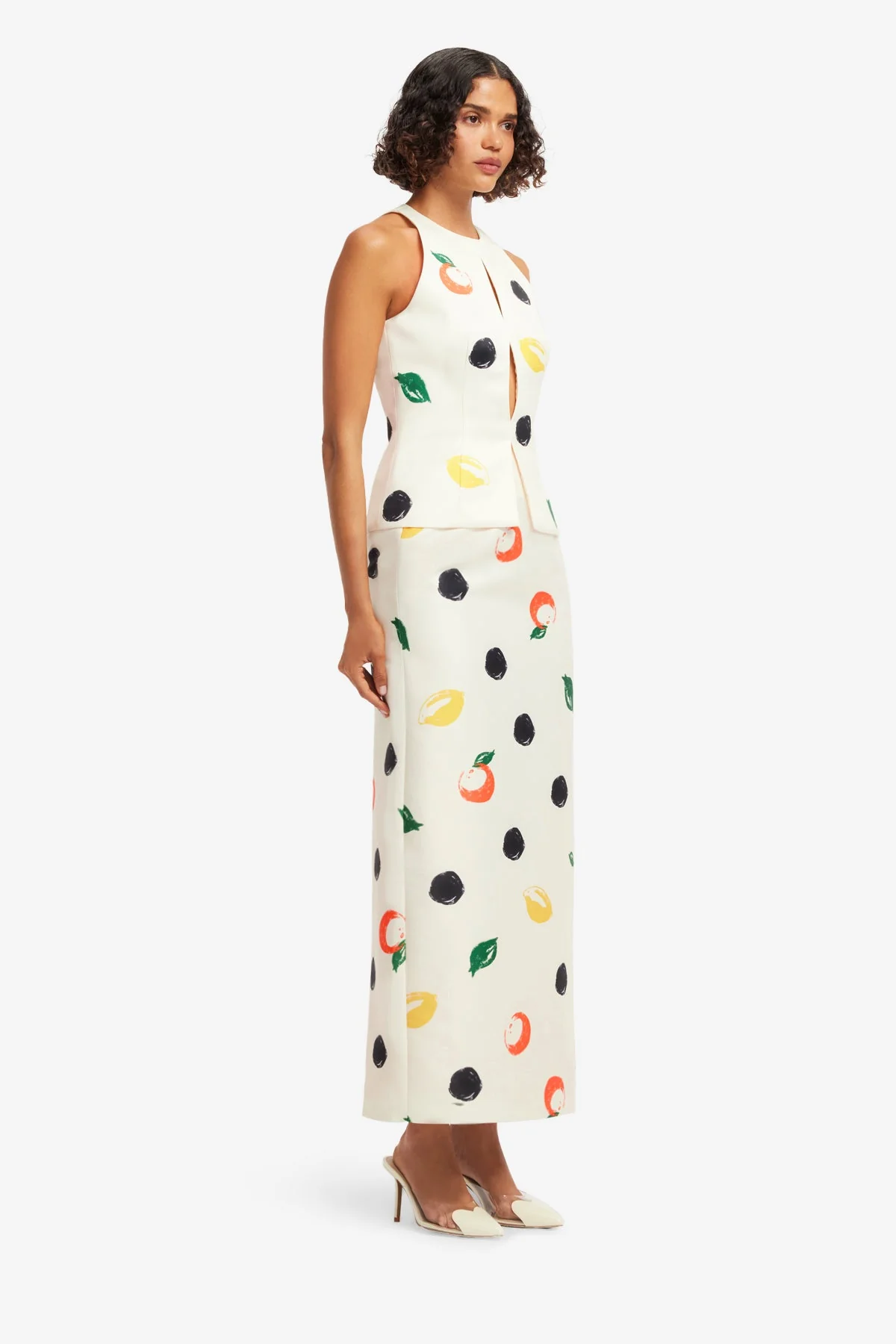 Quinn Maxi Skirt - Citrus Spots