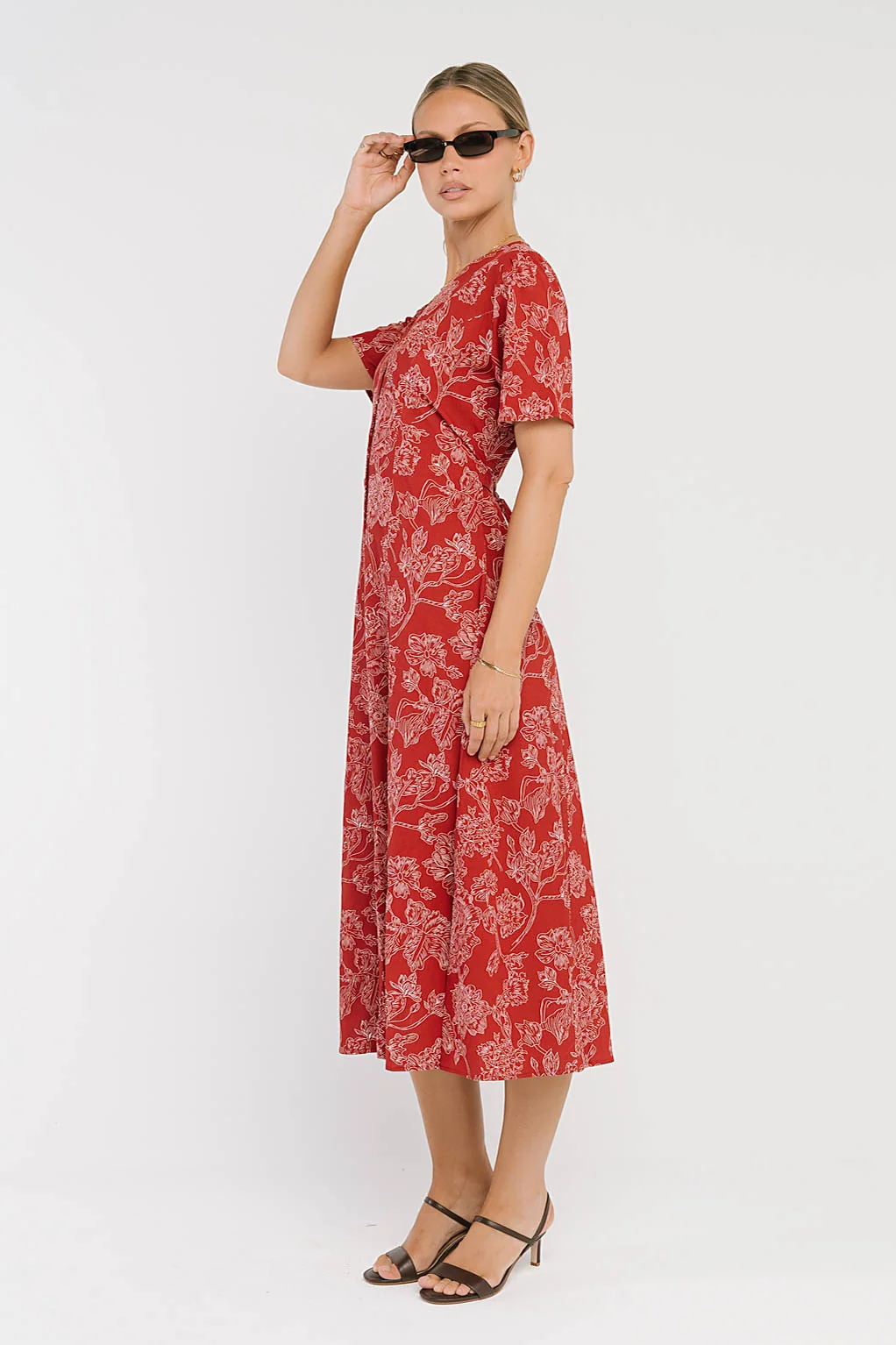 Lorie Maxi Dress in Rust