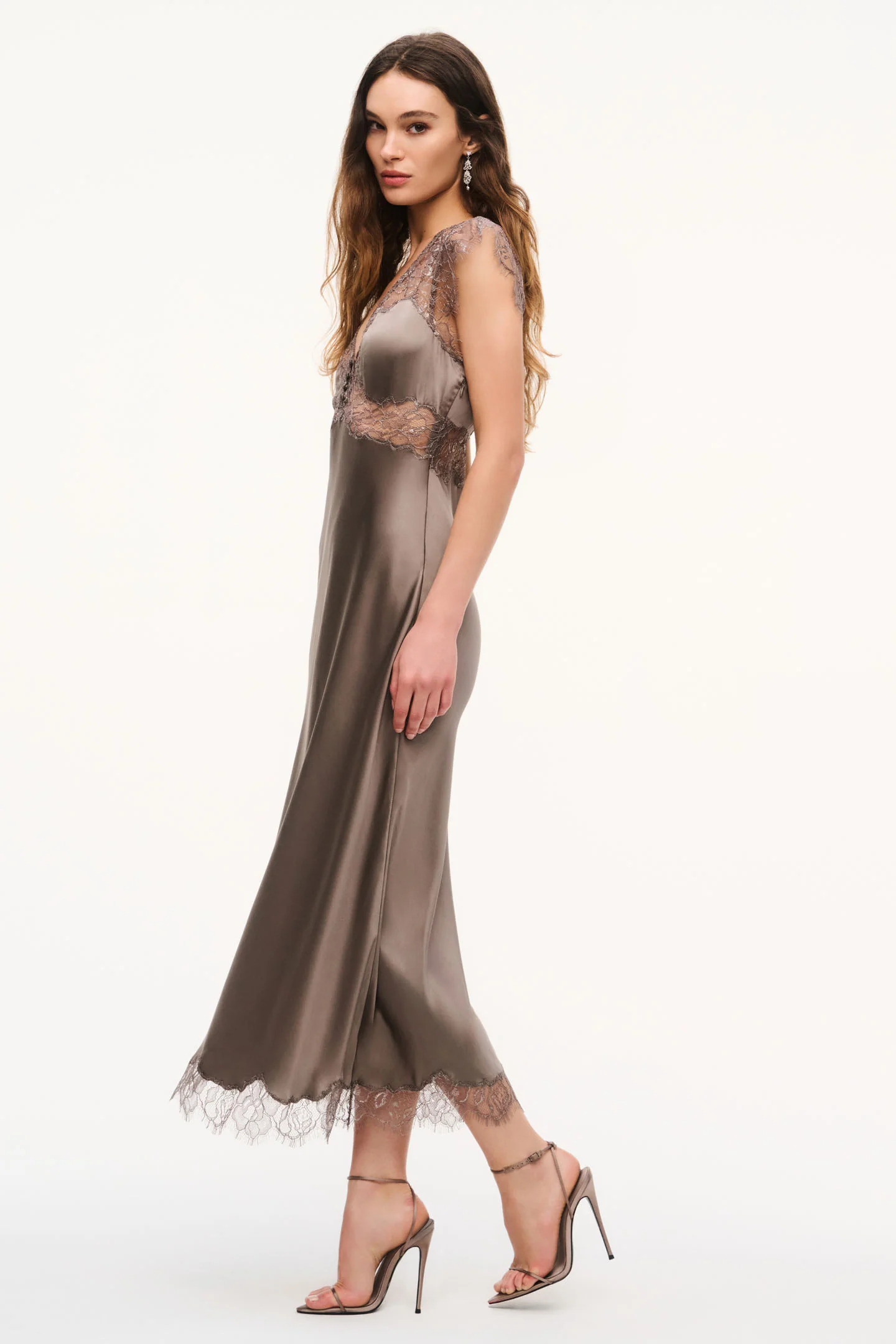 Vella Silk-Blend Lace Maxi Dress