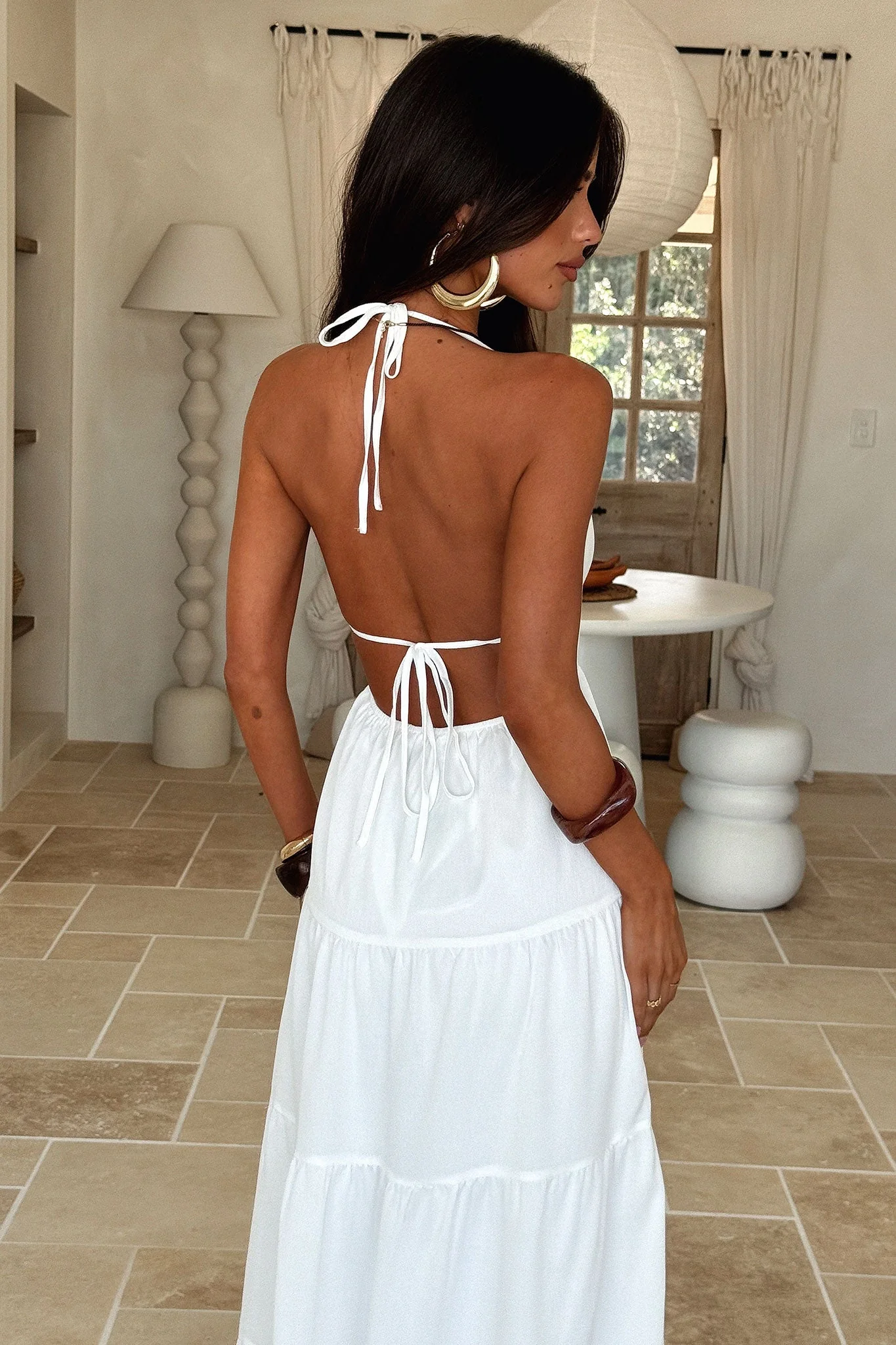 Amalie Maxi Dress - White - luluinthesky