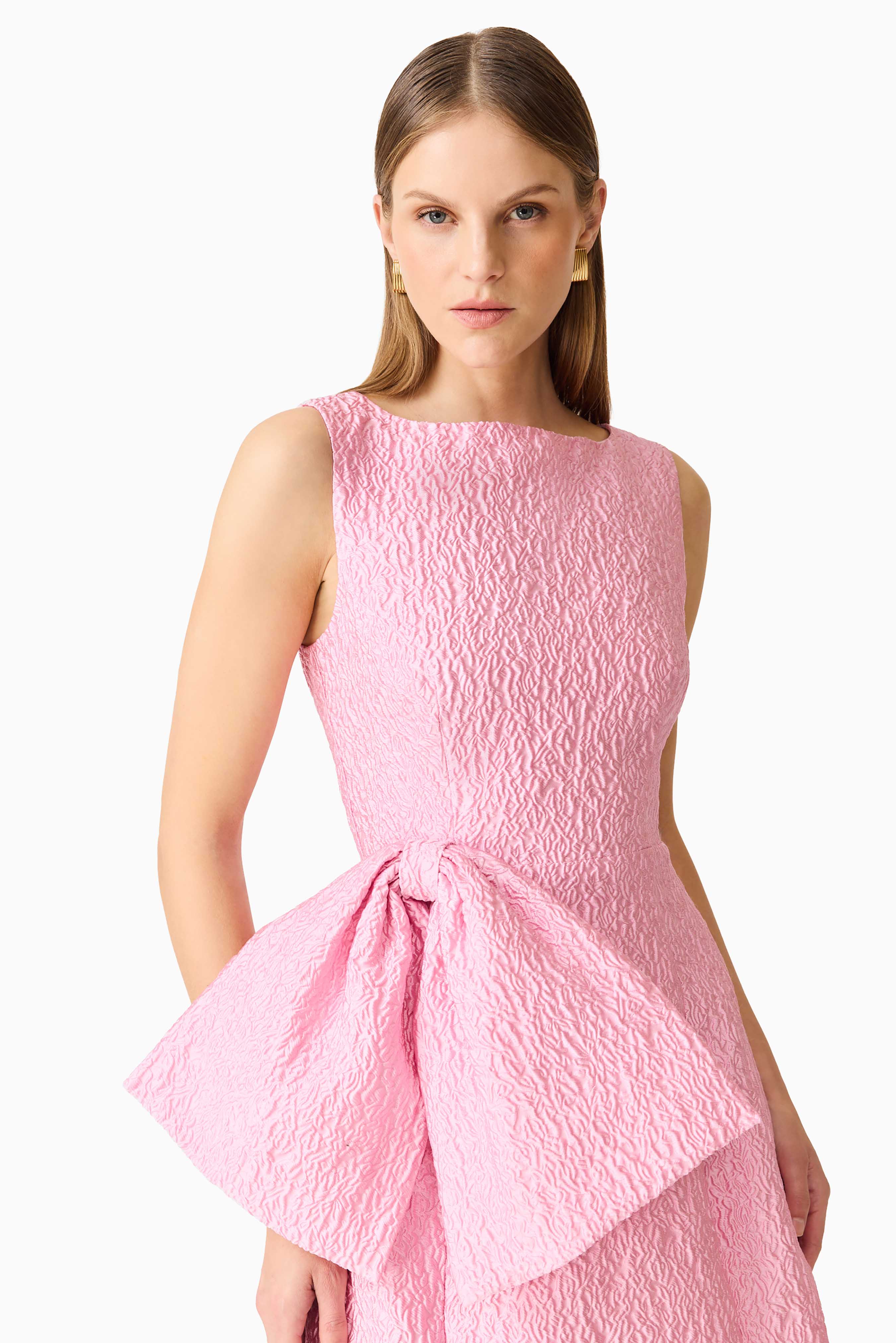 Briallen Jacquard Mini Dress in Pink