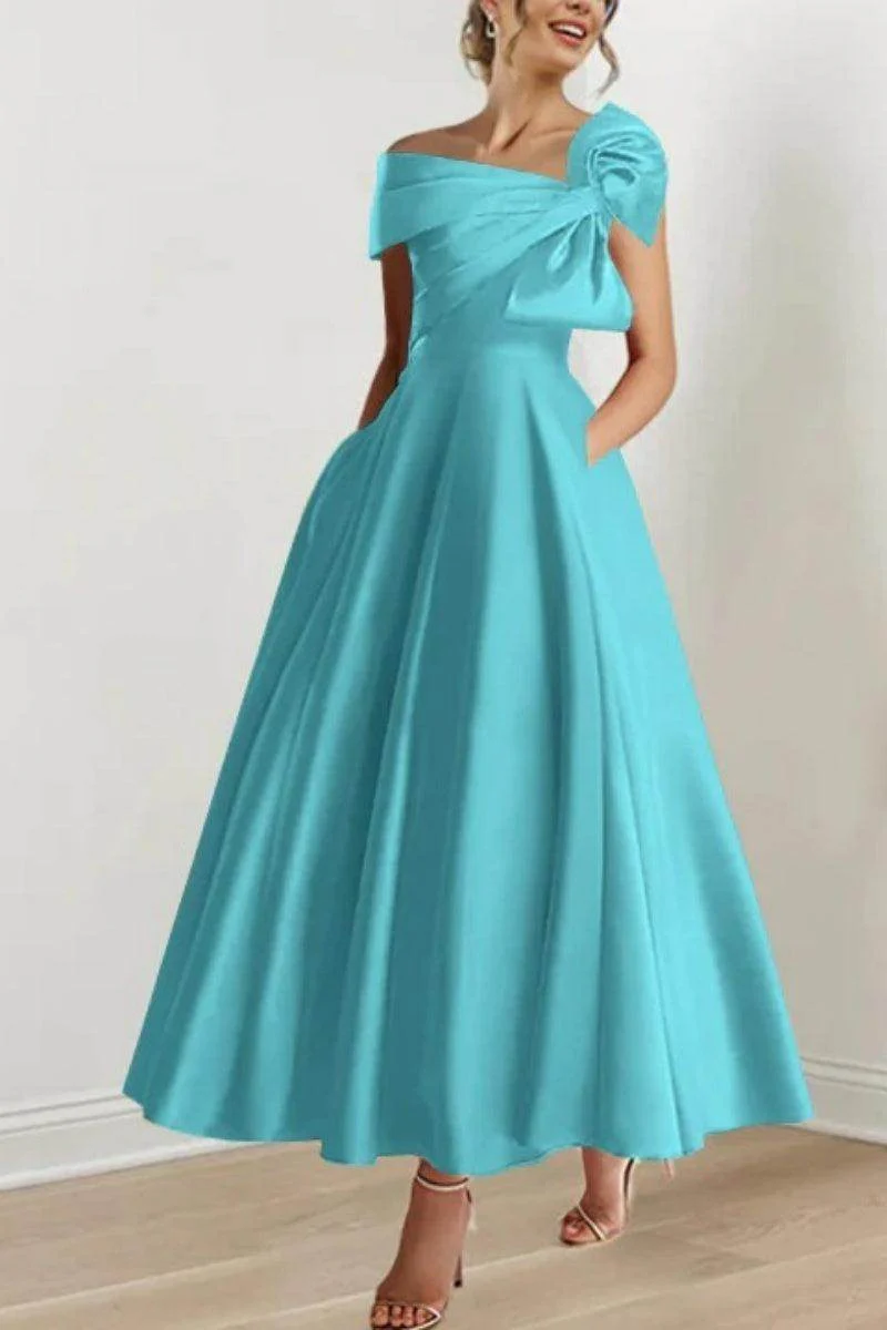 A Line Off The Shoulder Mother Dresses with Bows CM0333