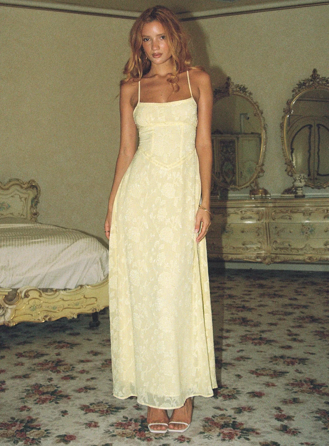 South Of France Maxi Dress Yellow Petite