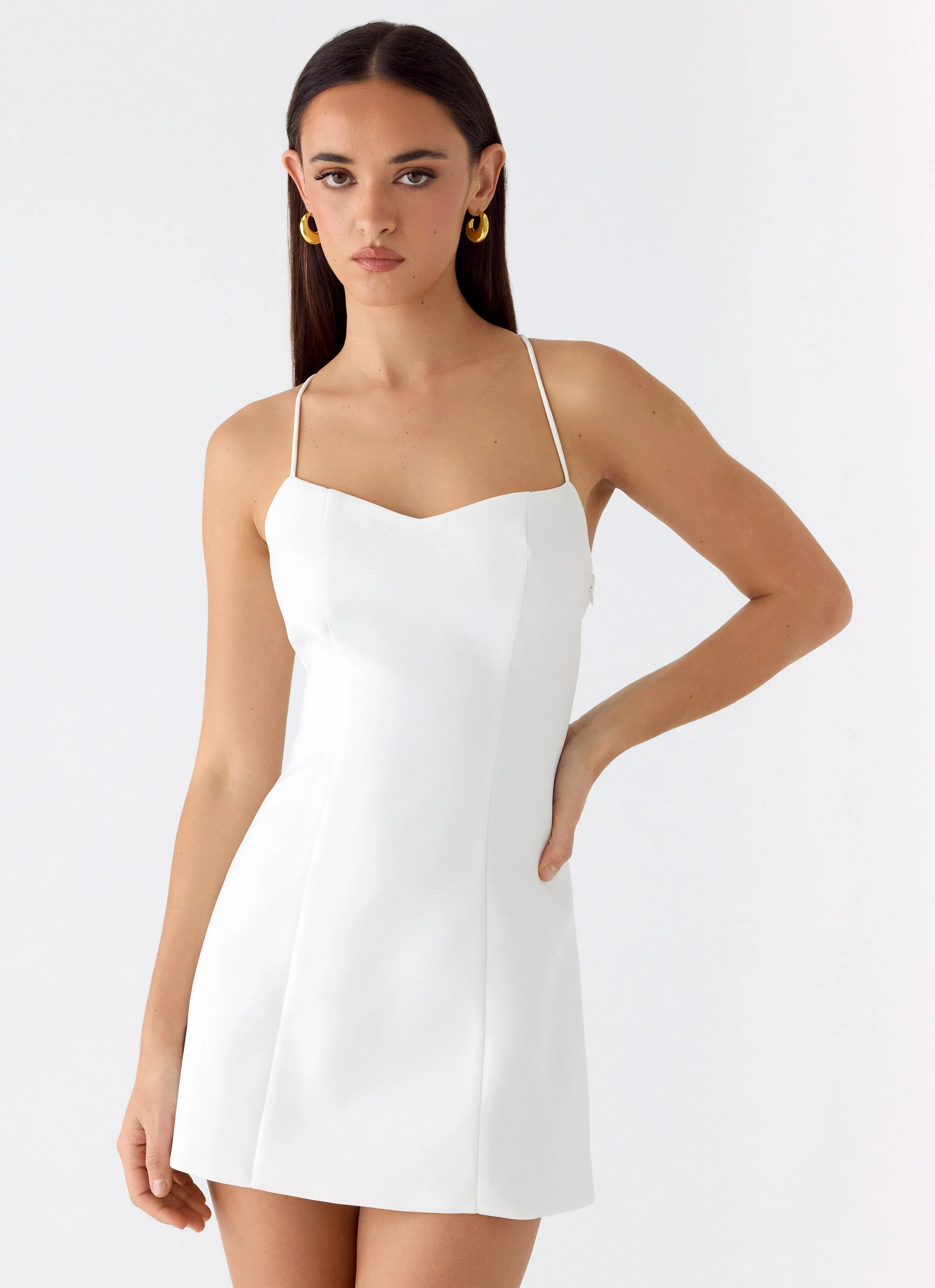 Famous Mini Dress - White - luluinthesky