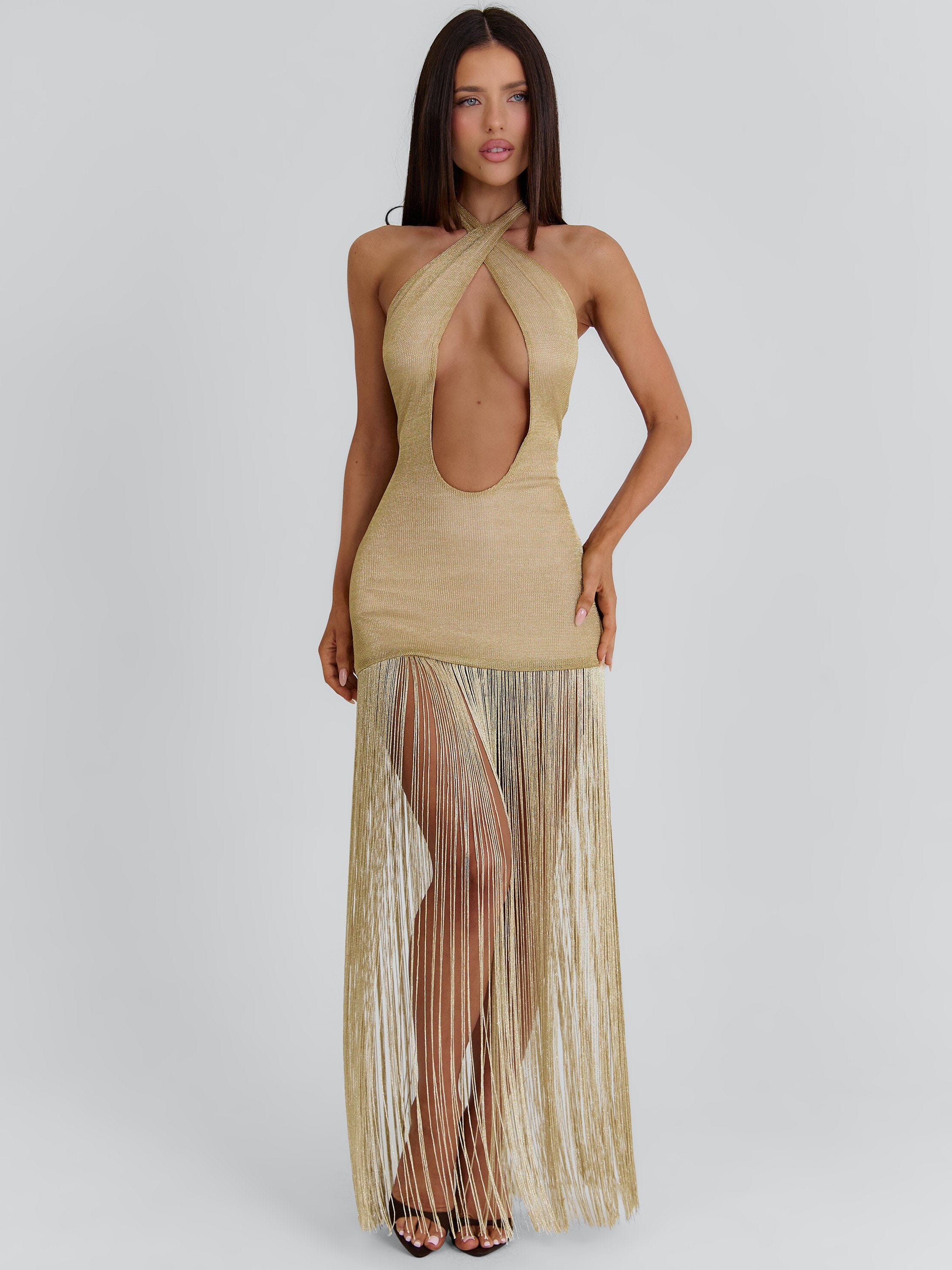 VIVVIAN MAXI DRESS GOLD