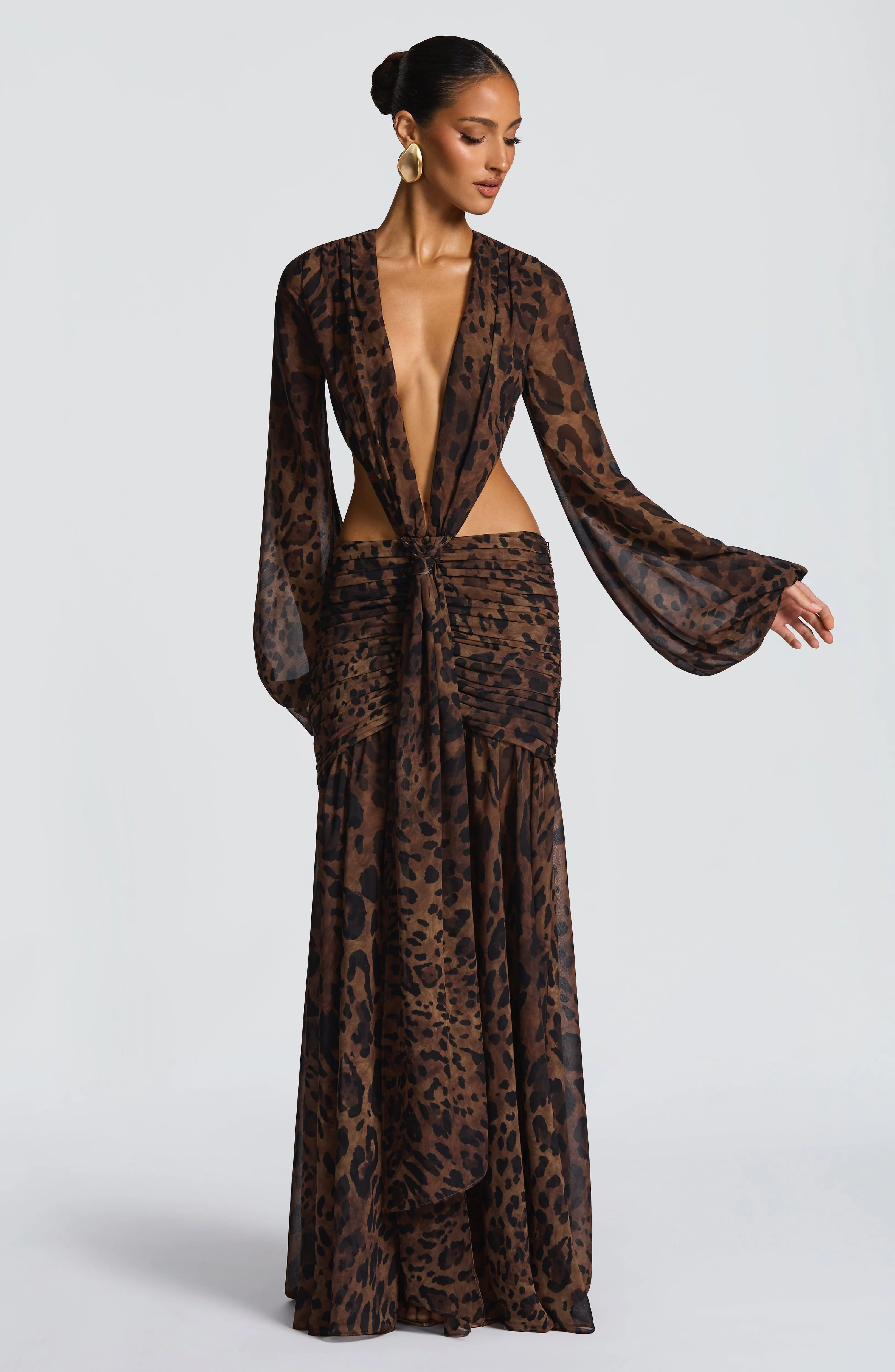 Andrina Maxi Dress - Leopard Print