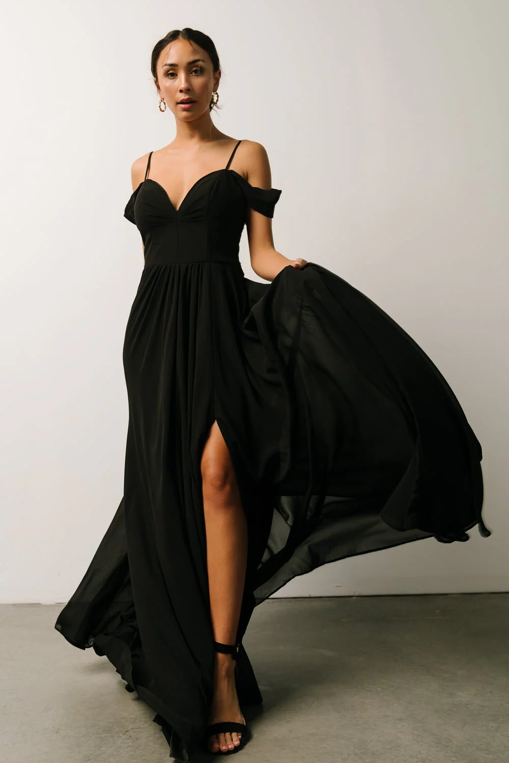 Bianca Lace Maxi Dress | Black