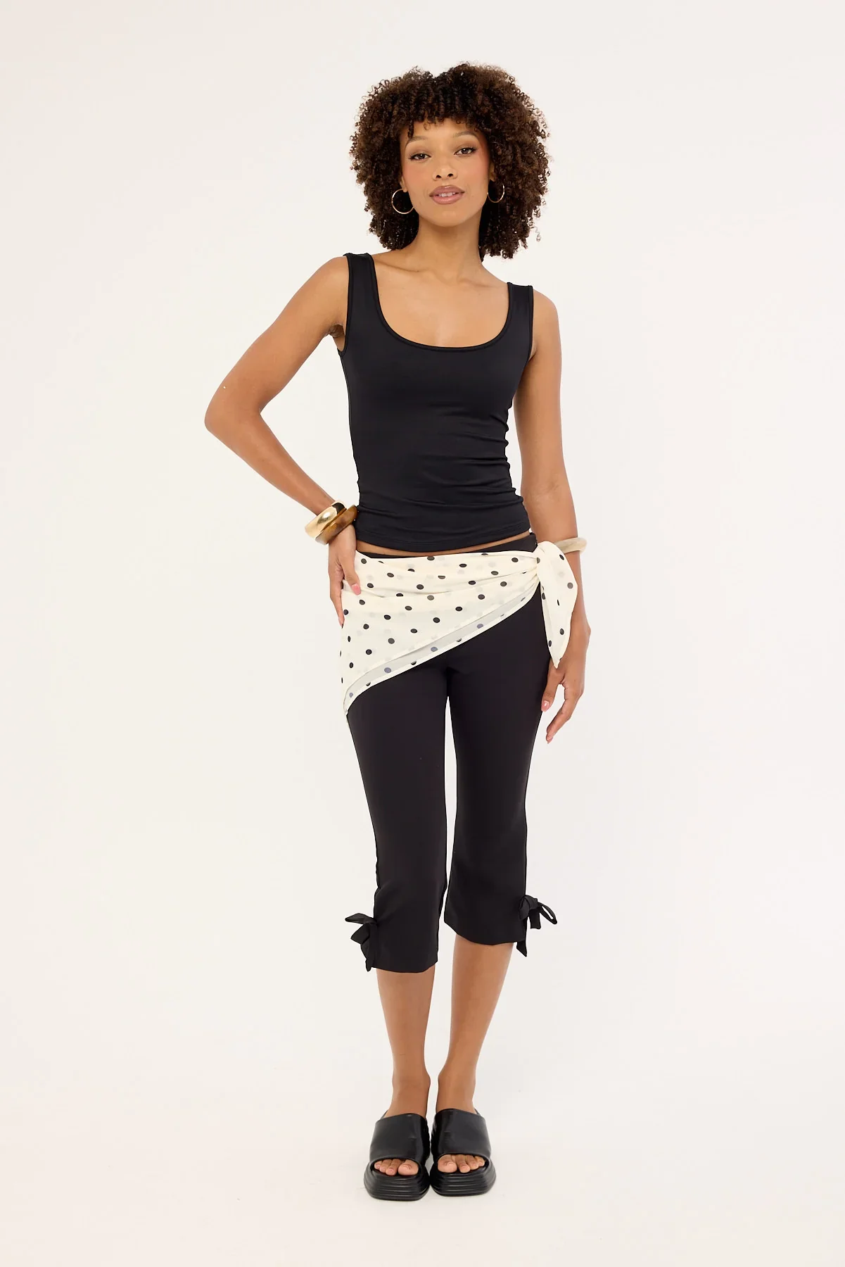 L&t Sophia Singlet Tank Top Black