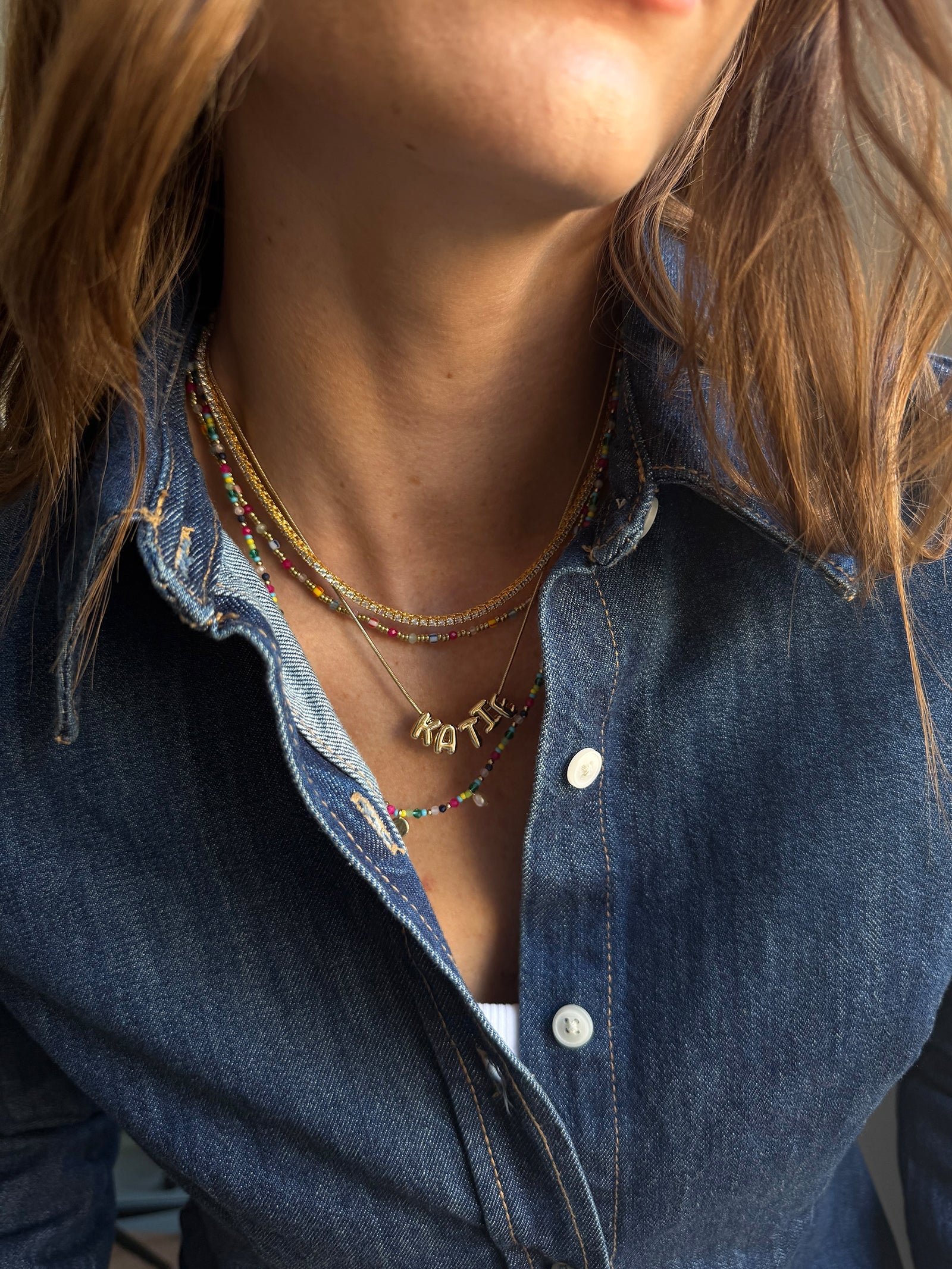 Rowan Semi-Precious Custom Layered Necklace - St. Tropez