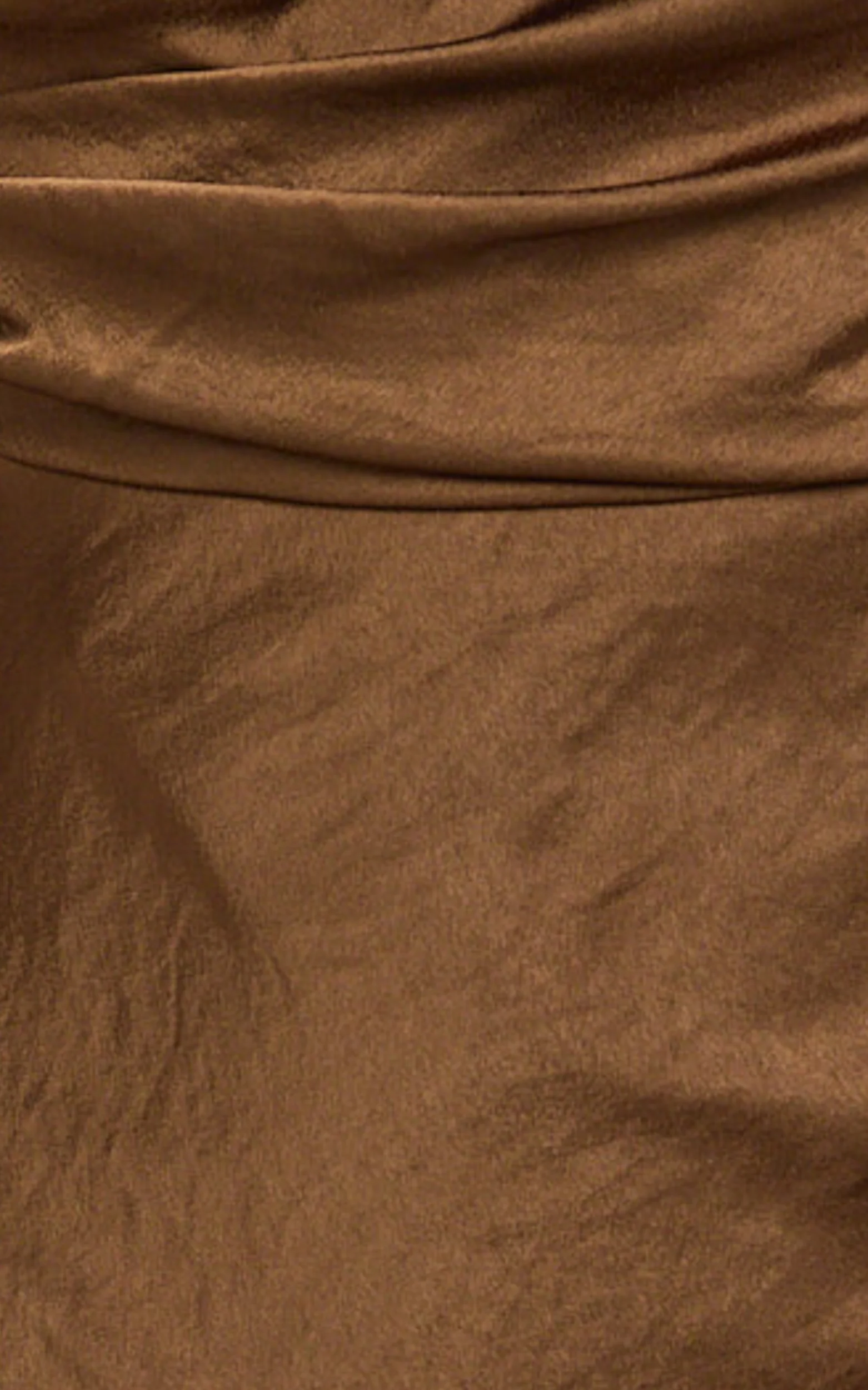 Laurie Maxi Dress - One Shoulder Tie Detail Dress in Chocolate