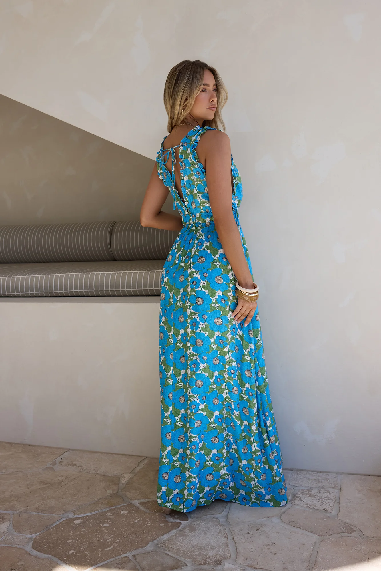 Sunny Allure Maxi Dress Blue