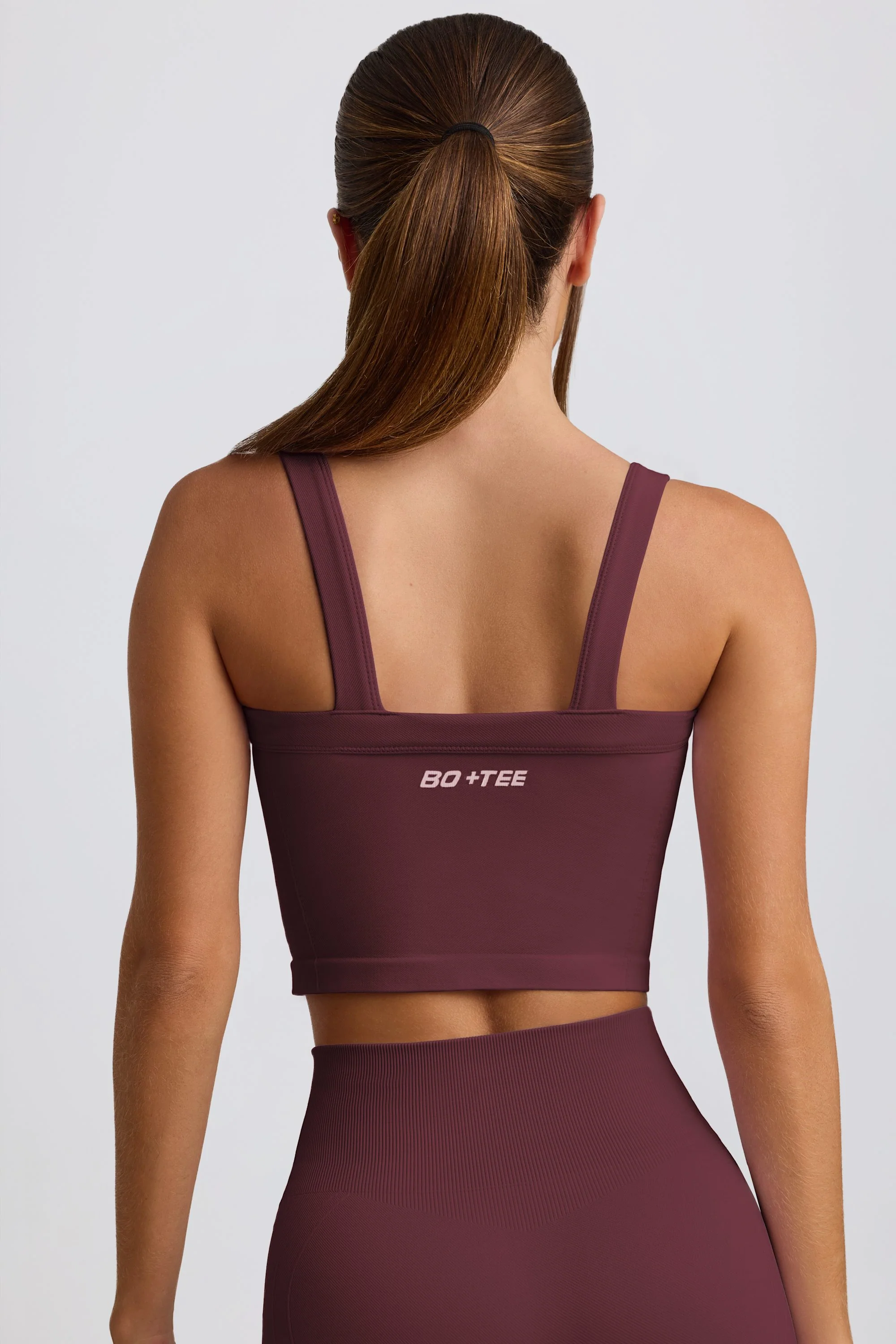 Super Sculpt Seamless Longline Camisole Top in Burgundy