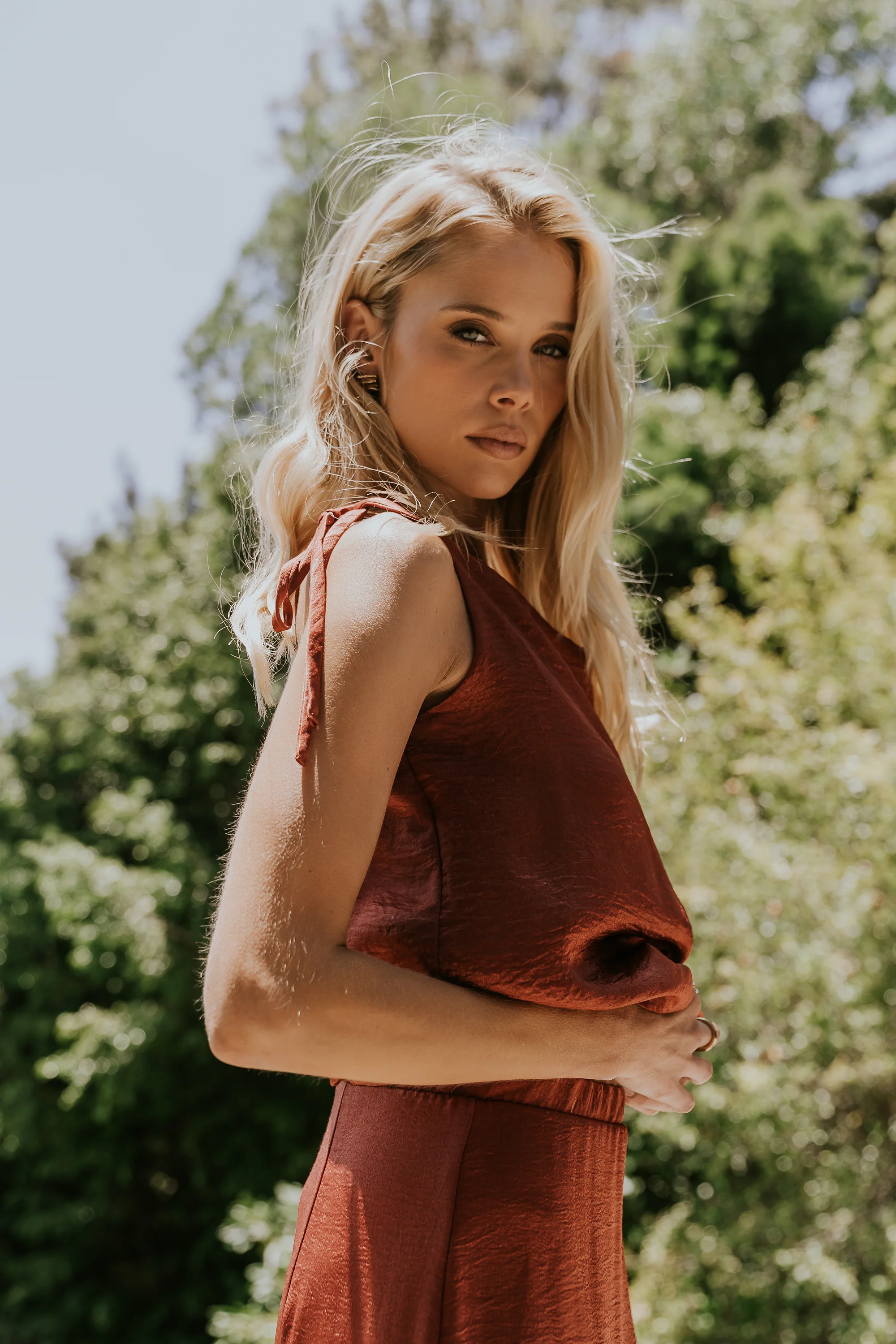 Jamey Satin Tank Top