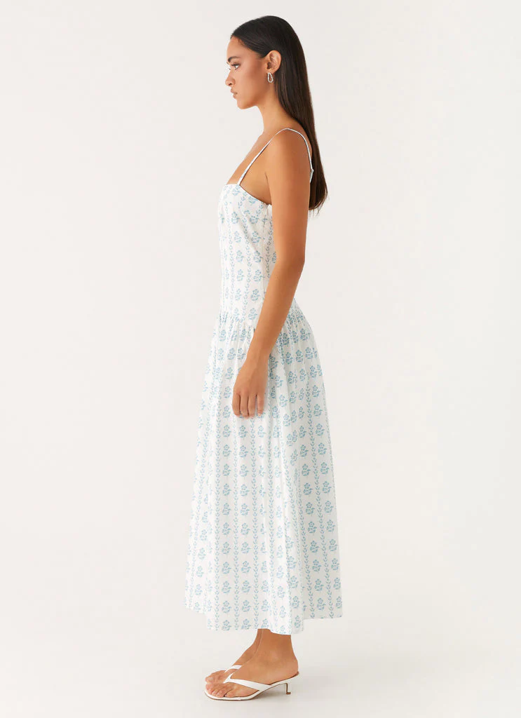 Amelie Midi Dress - Sweet Daydream Print - luluinthesky