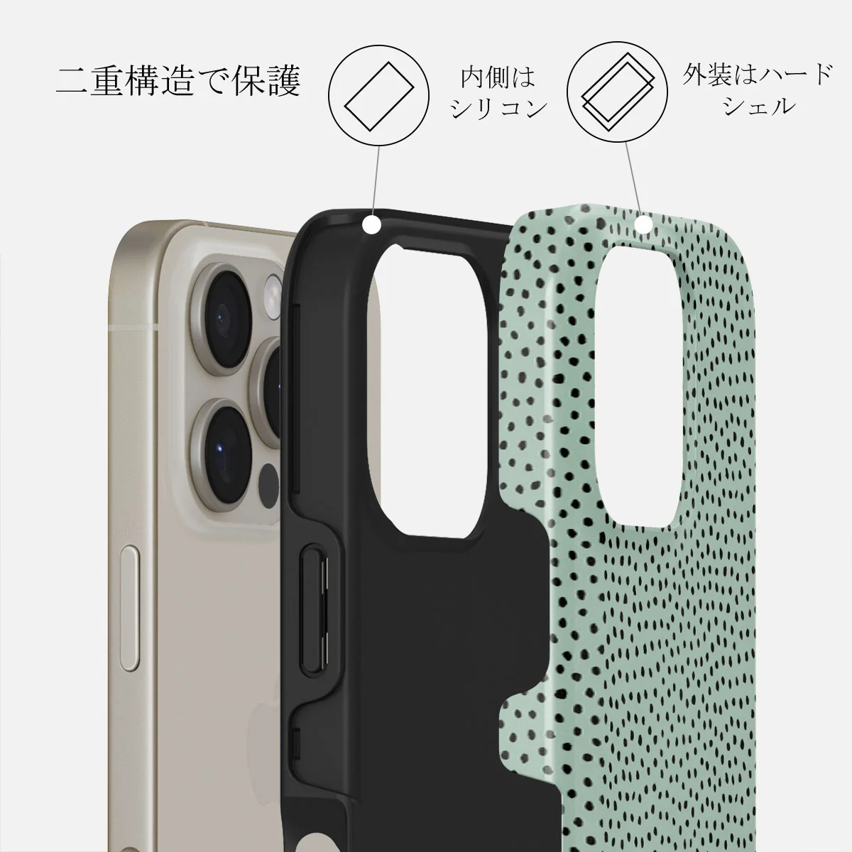 Mint Gelato - iPhone 16 Pro ケース