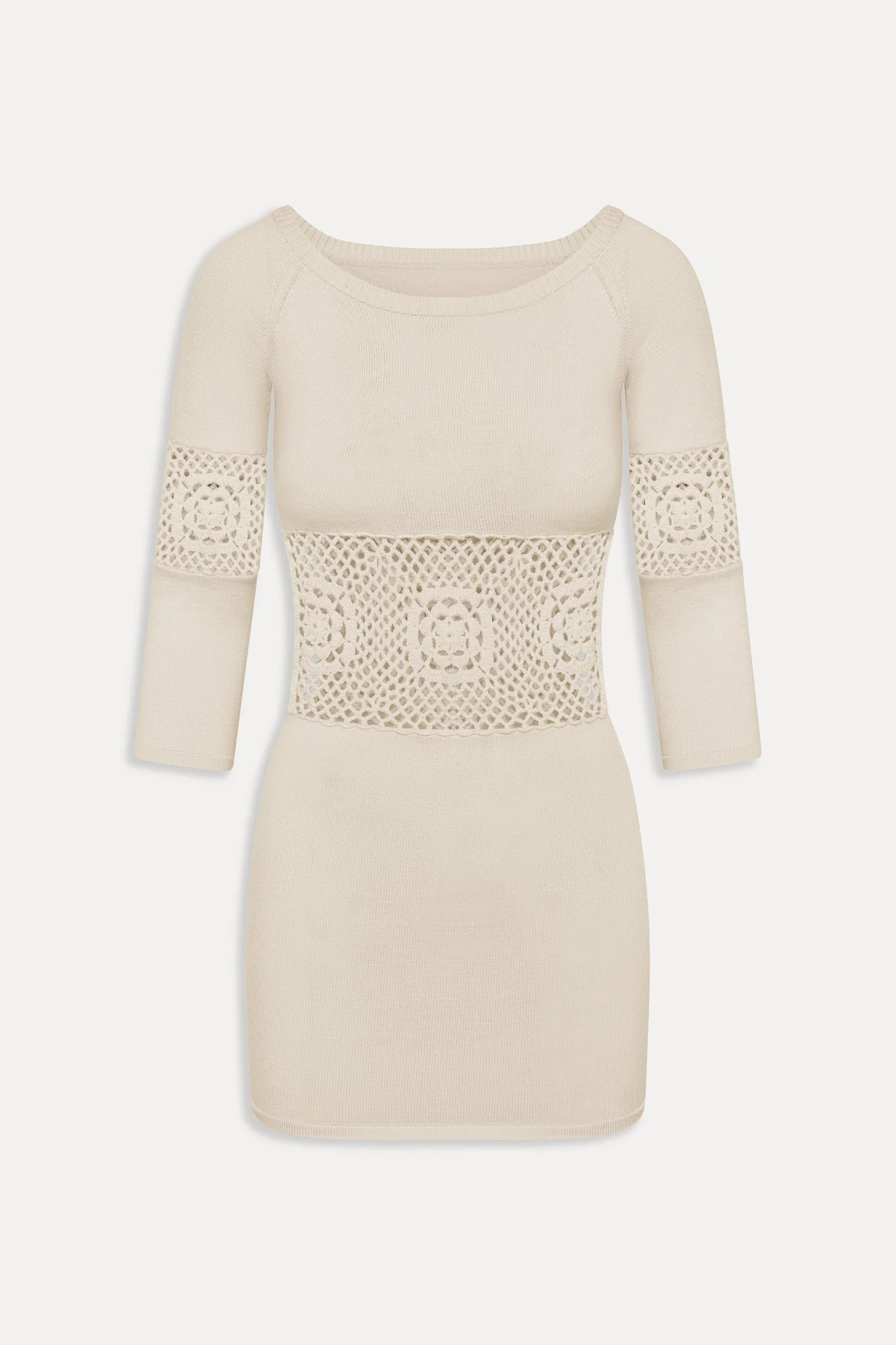 Festival Crochet Knit Mini Dress - Bunny