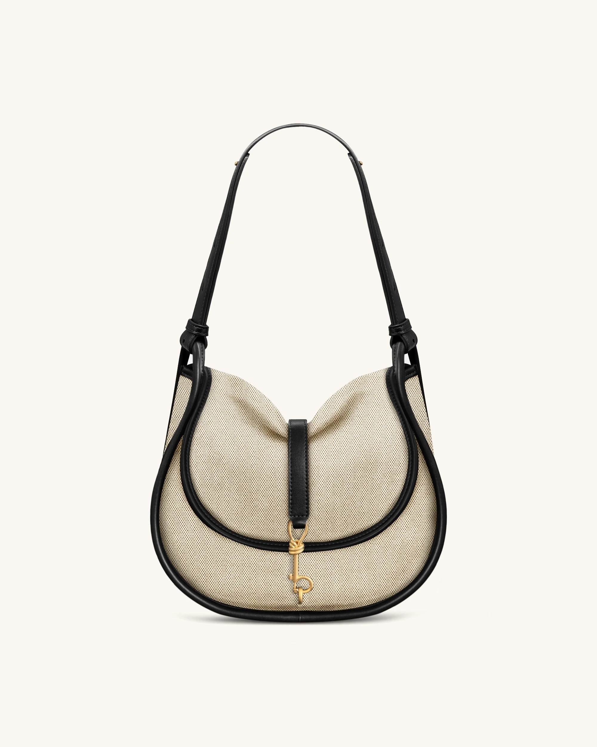 Arla Small Hobo Bag - Black Canvas