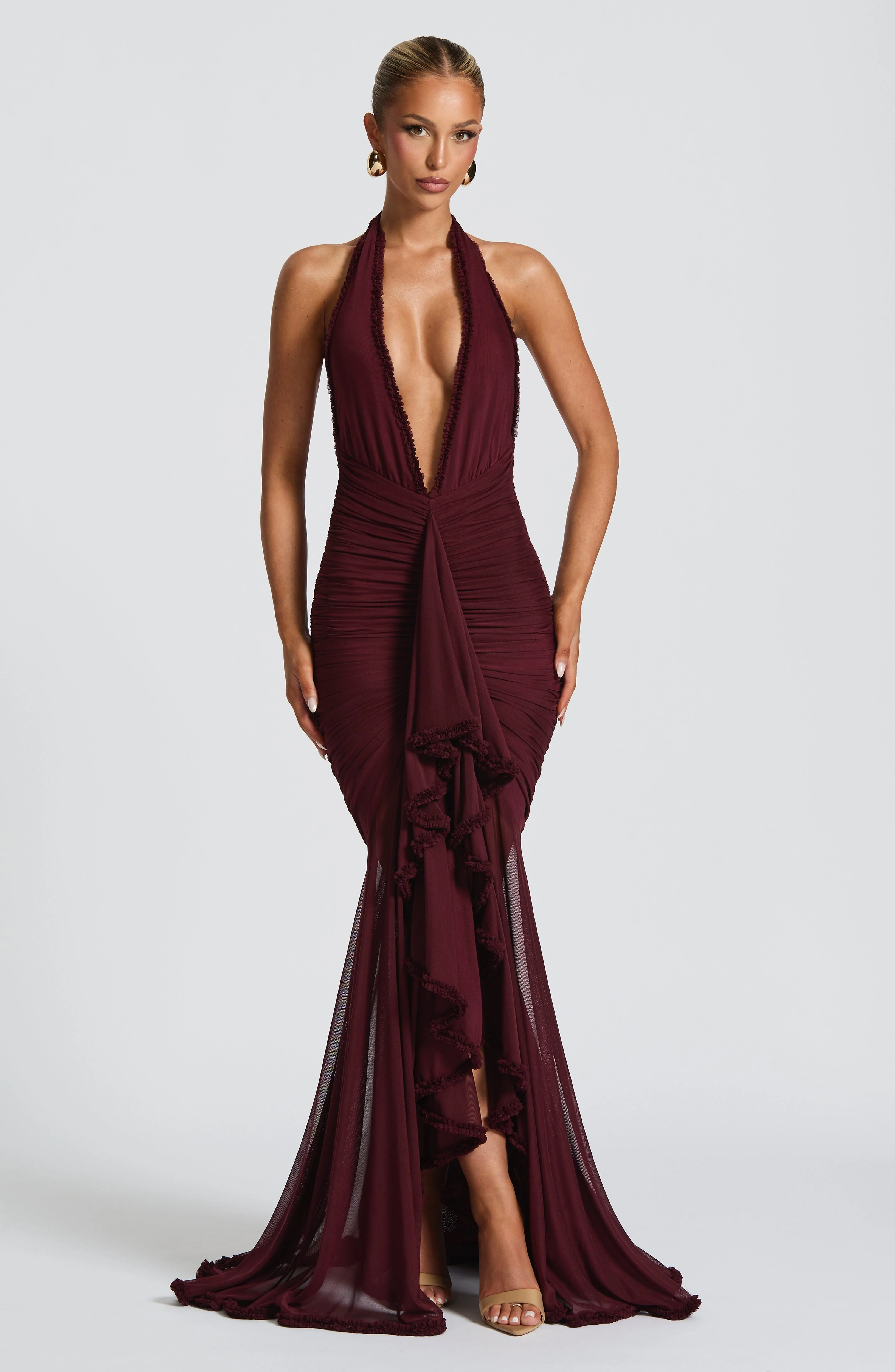 Janessa Maxi Dress - Cherry Lacquer