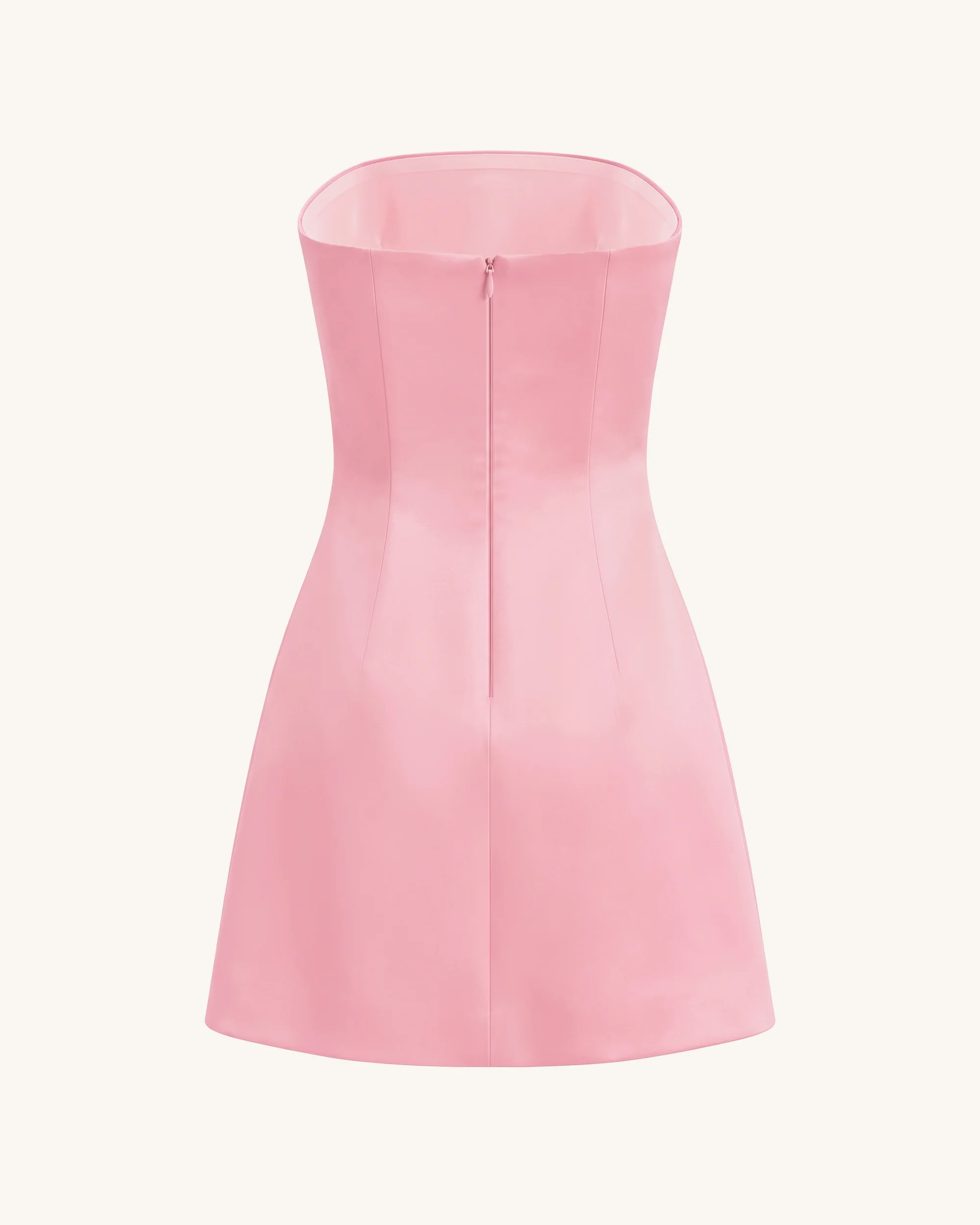 Hibiscus Embroidered Bandeau Mini Dress - Pink - FASHION NOB