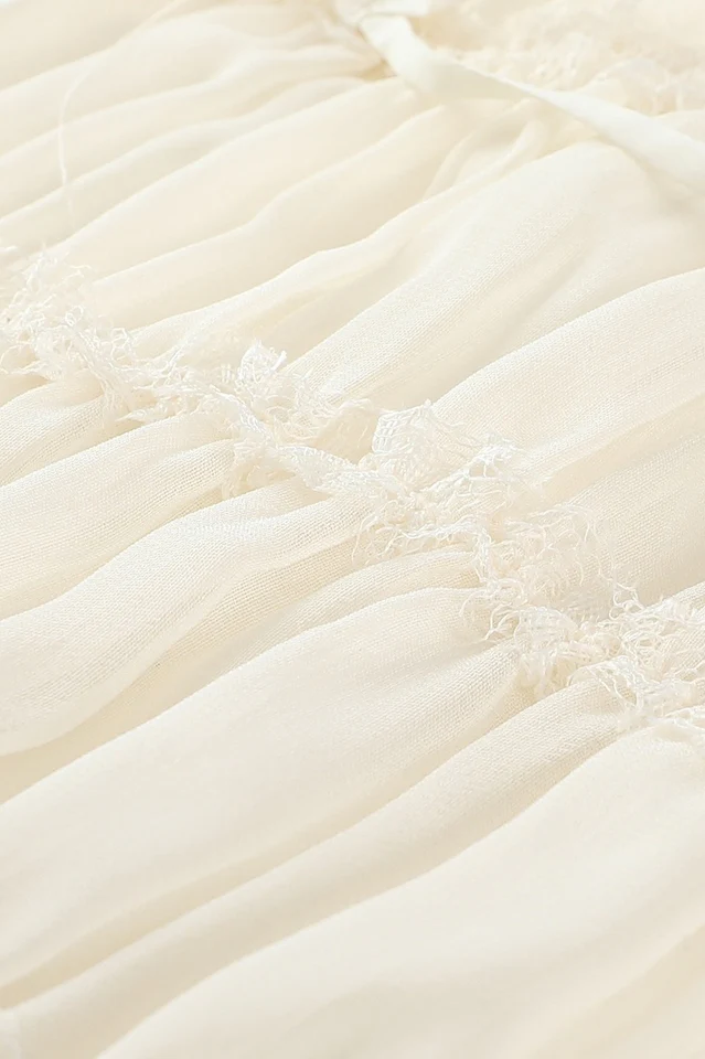 Ruffle Tunnel Gown in Cloud