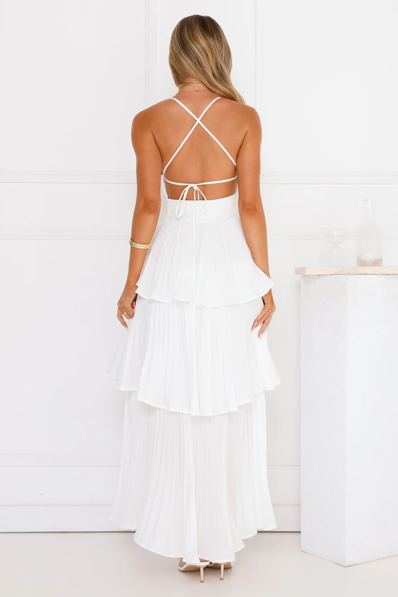 Fashionably Ever After Maxi Dress White - luluinthesky