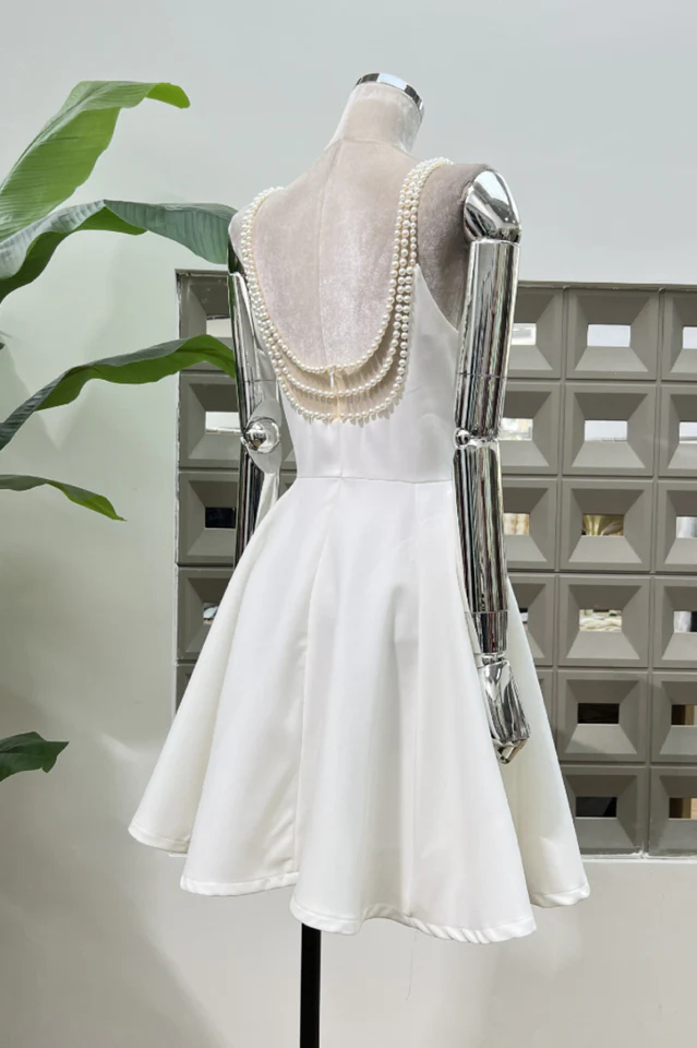 Esther Pearl Embelished Open Back Mini Dress