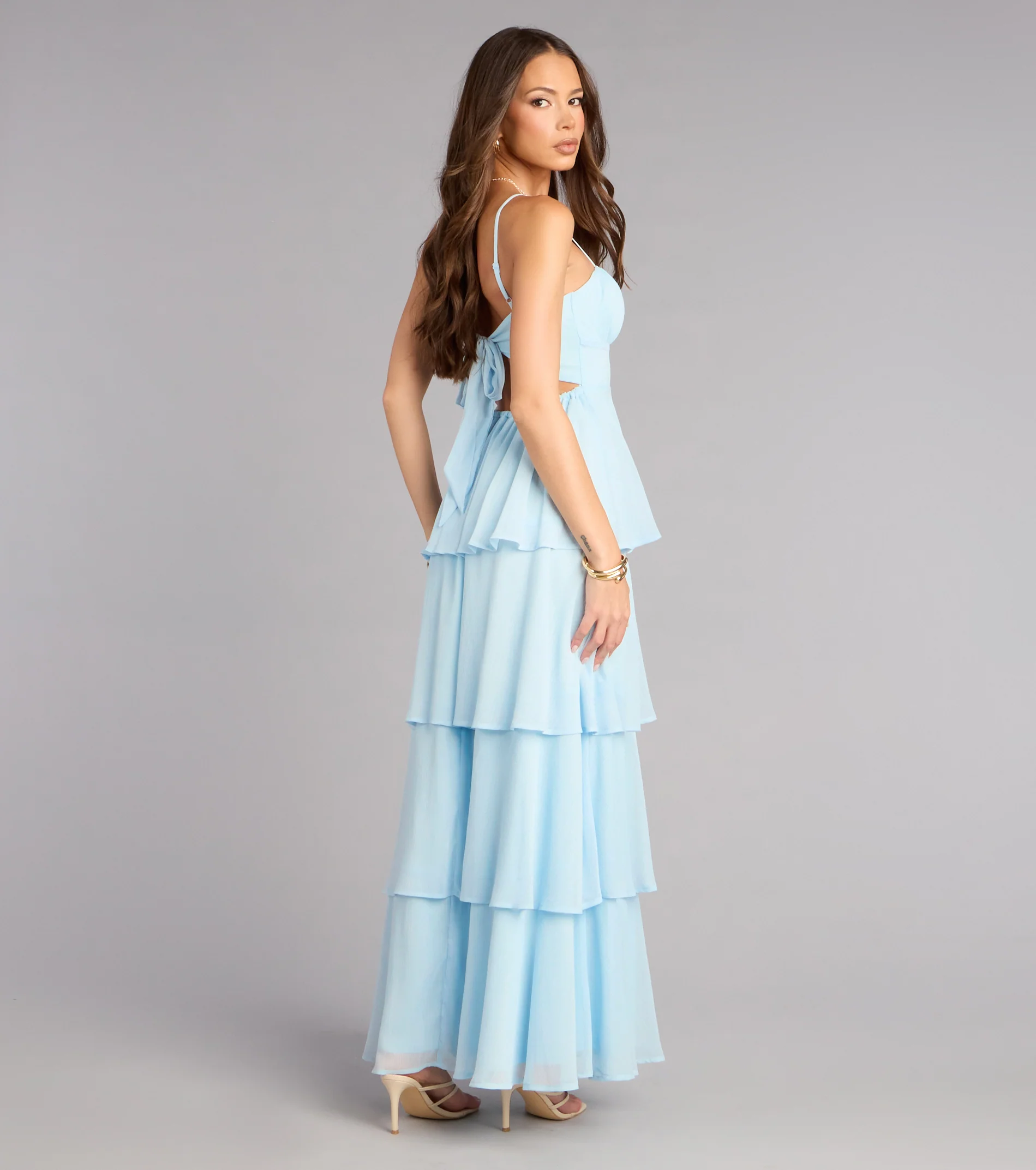 Evening Soirée Chiffon Maxi Dress - luluinthesky