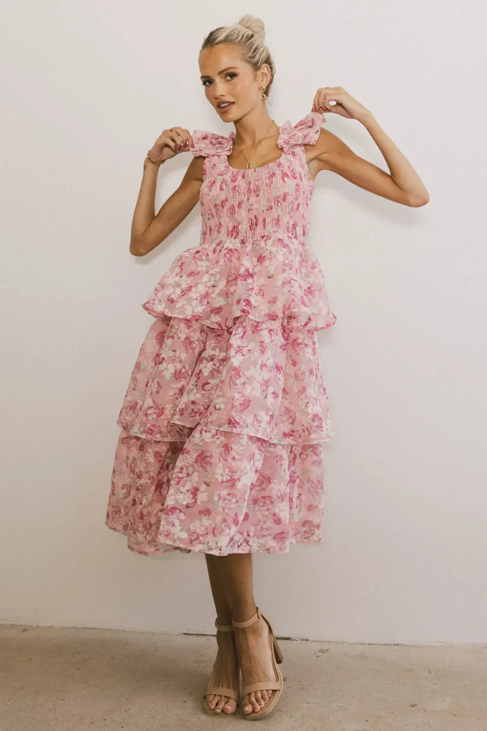 Absedee Floral Midi Dress