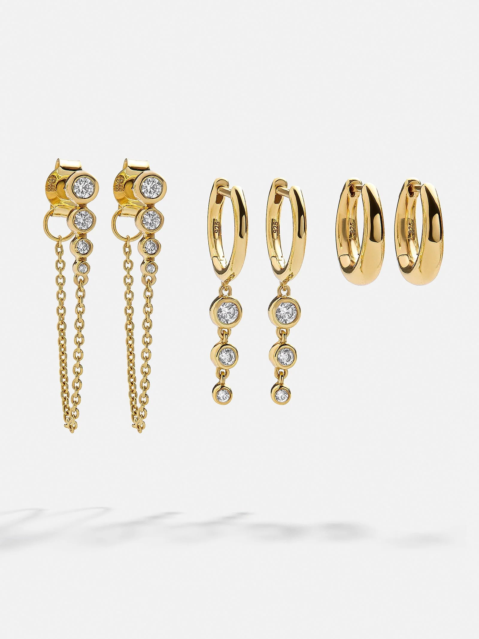 Jenelle 14K Gold Earring Set - Jenelle 14K Gold Earring Set