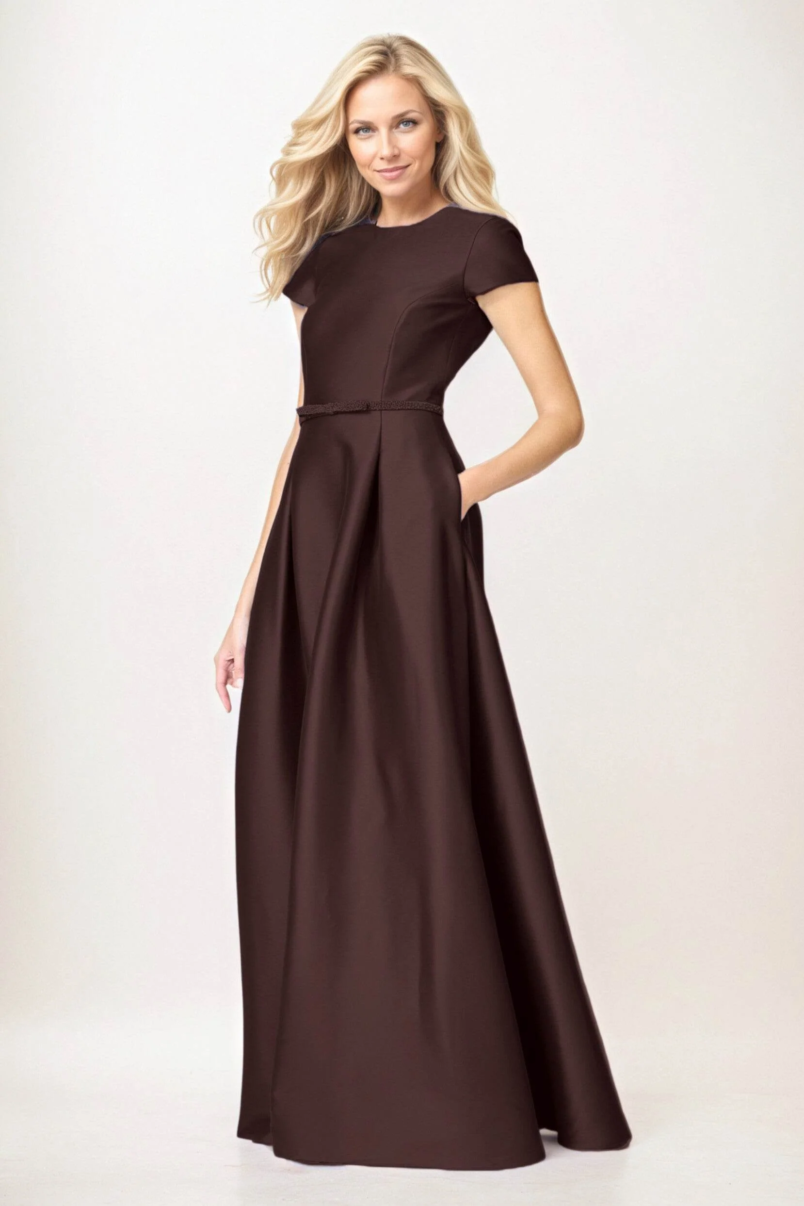A-Line Maxi Satin Mother of the Bride Dresses CM0400