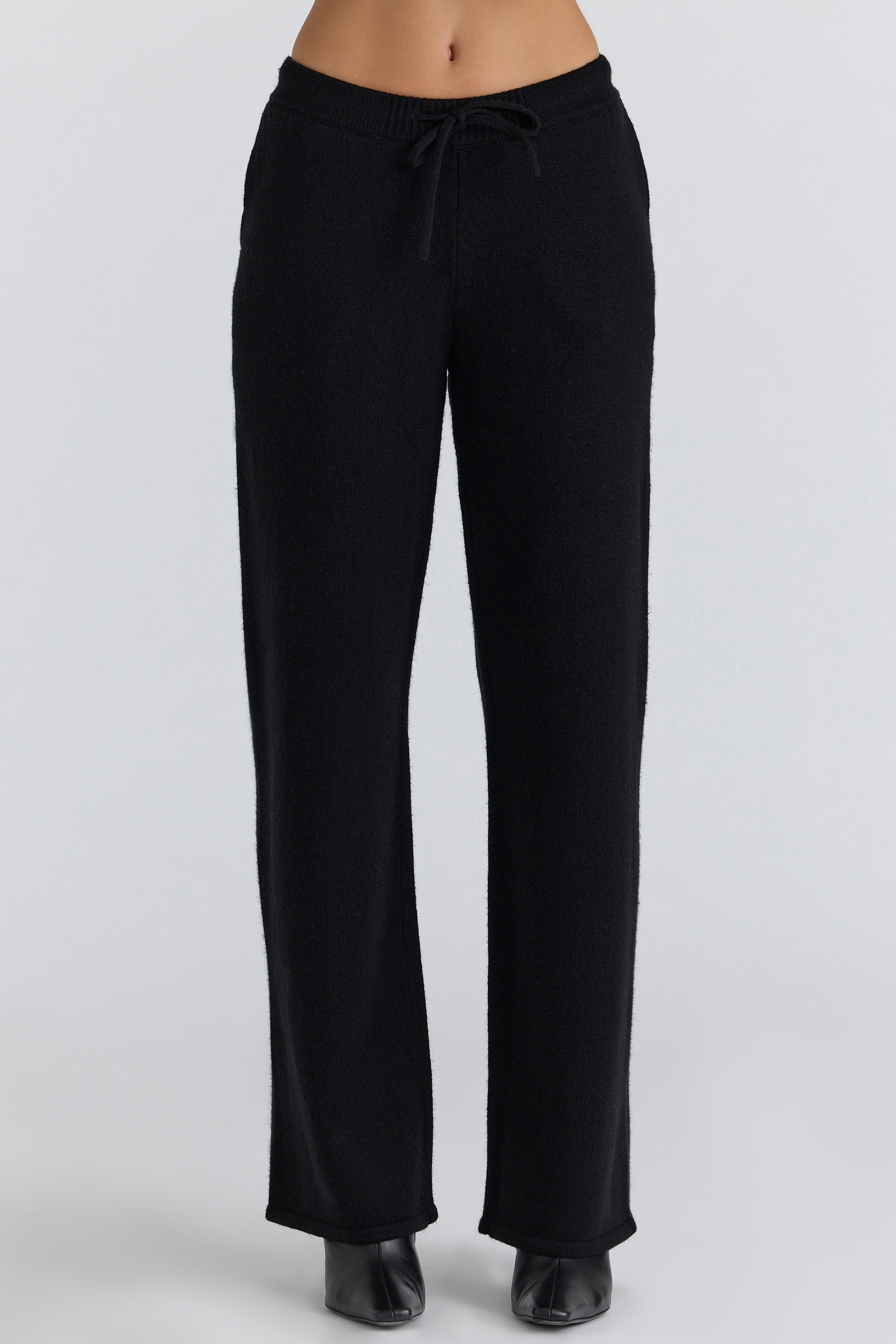 Black Cashmere + Wool Trousers