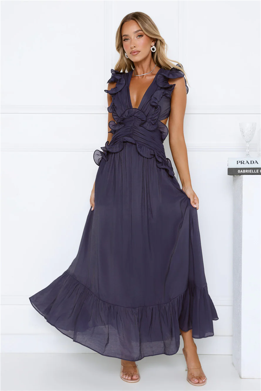 Evening Luxe Maxi Dress Navy