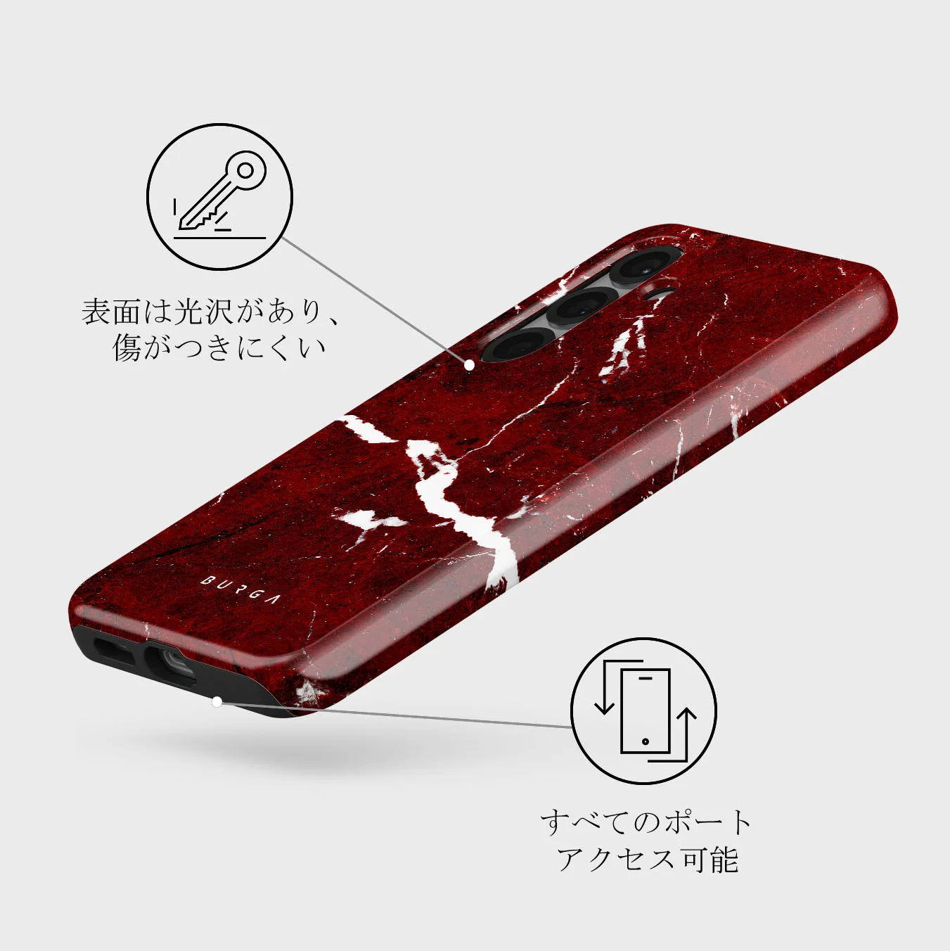 Iconic Red Ruby - Samsung Galaxy S25 Plus ケース