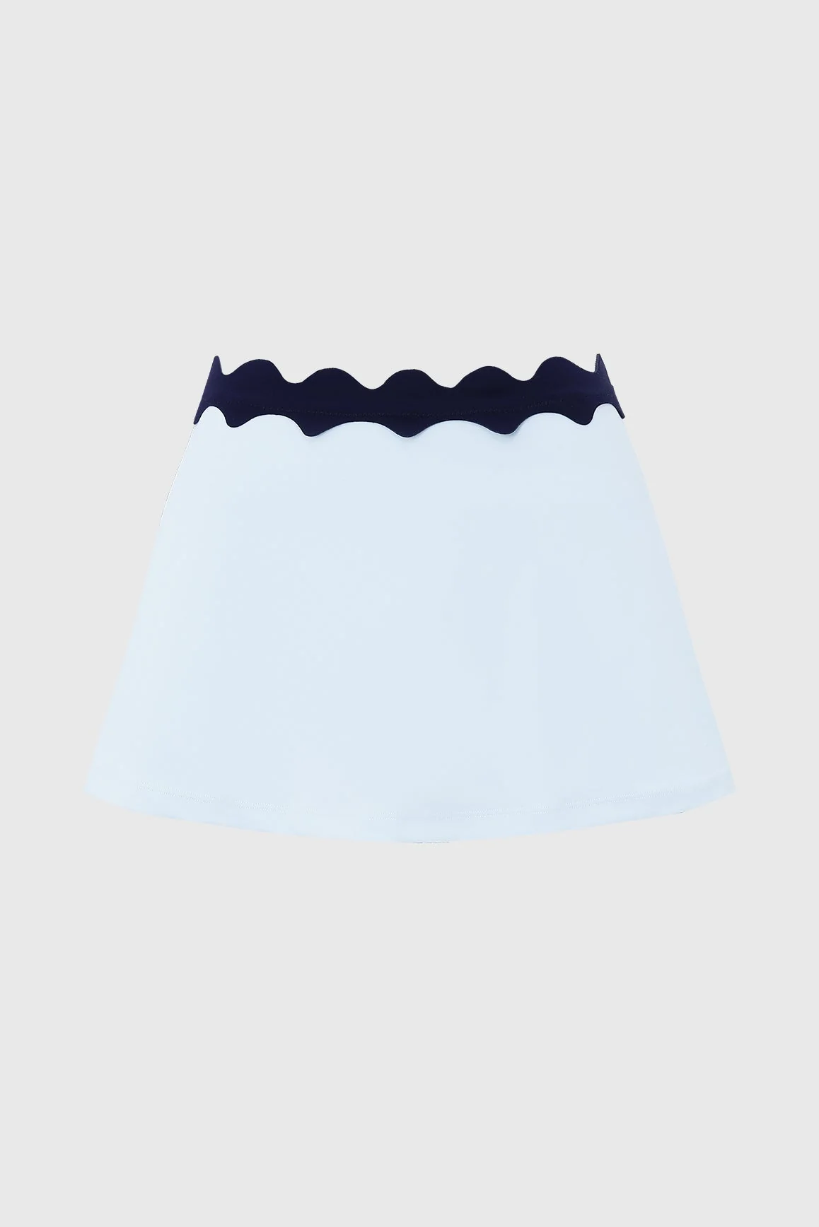 Riviera Scallop Contrast Skirt