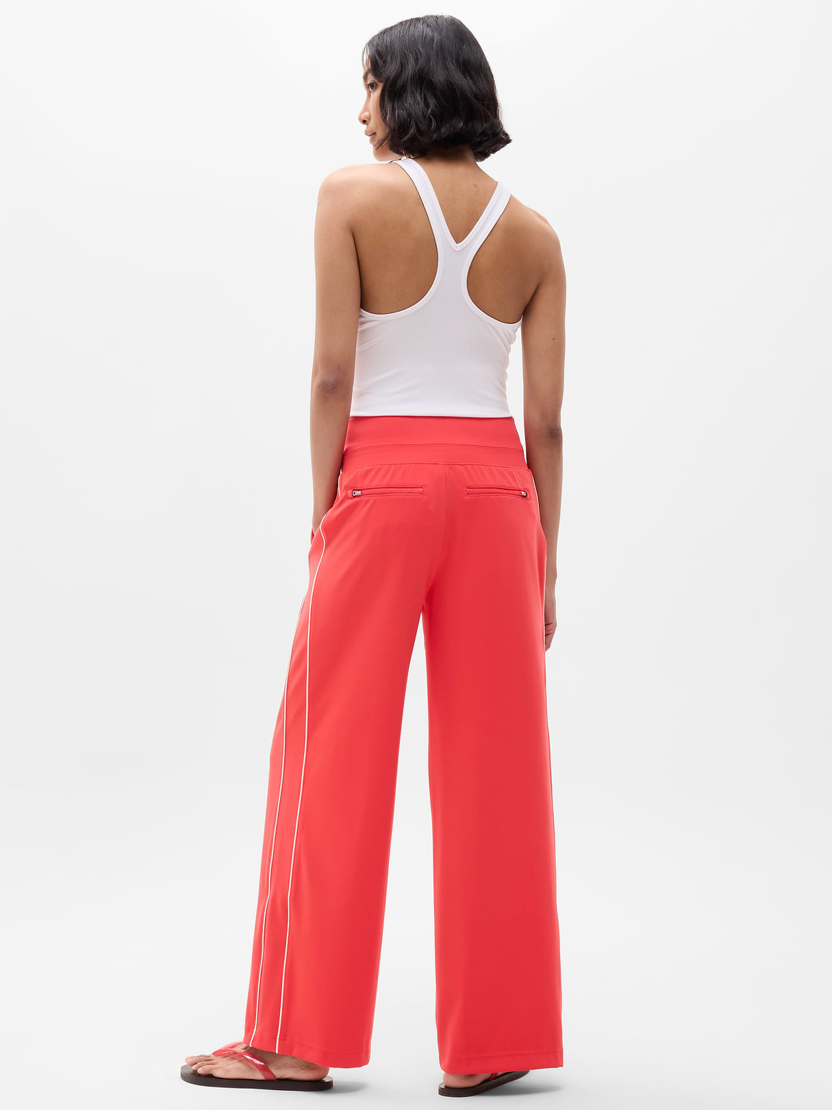 Venice High Rise Track Stripe Wide Leg Pant