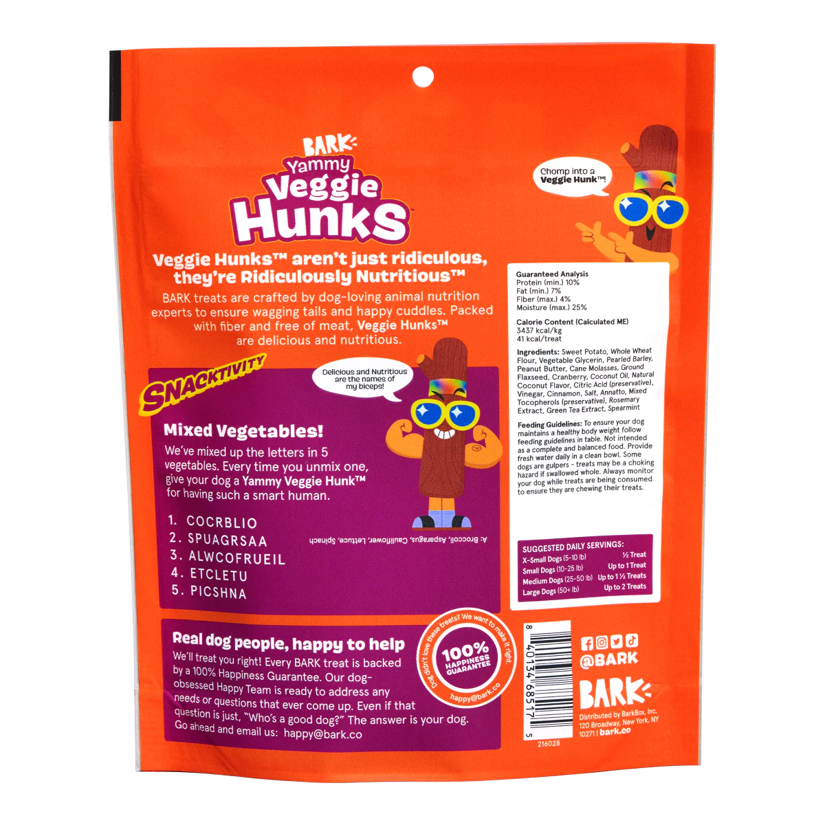 Yammy Veggie Hunks™ Veggie Recipe Soft & Chewy Dog Treats, 10 oz