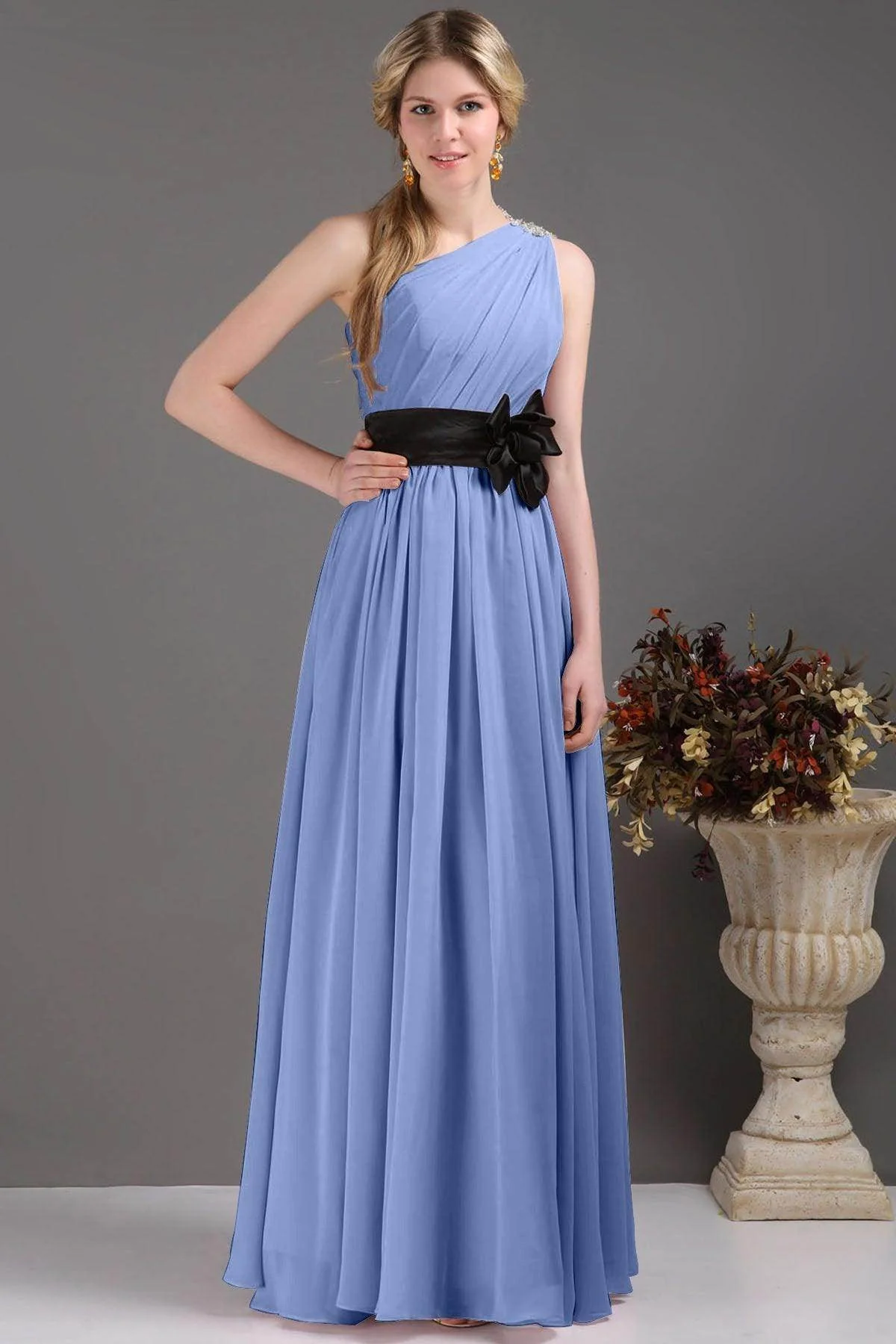 Sheath-Column Floor Length Bridesmaids Dress COSF14001
