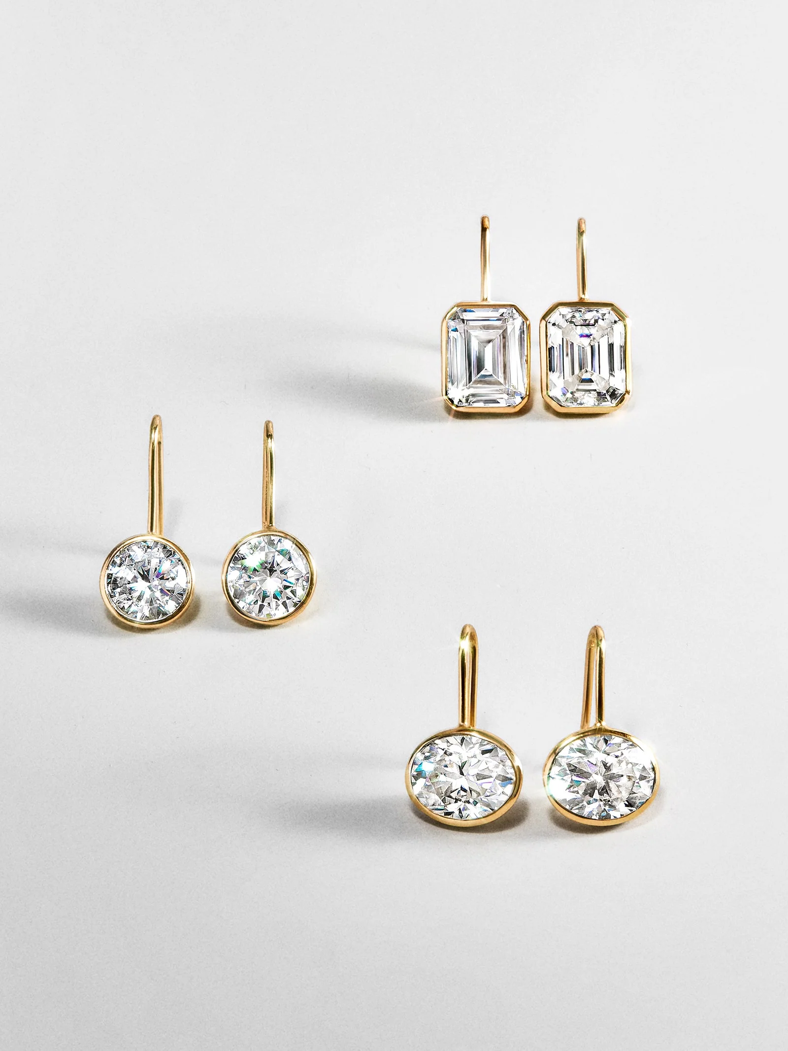 Fallon 14K Gold Bezel Earrings - Gold