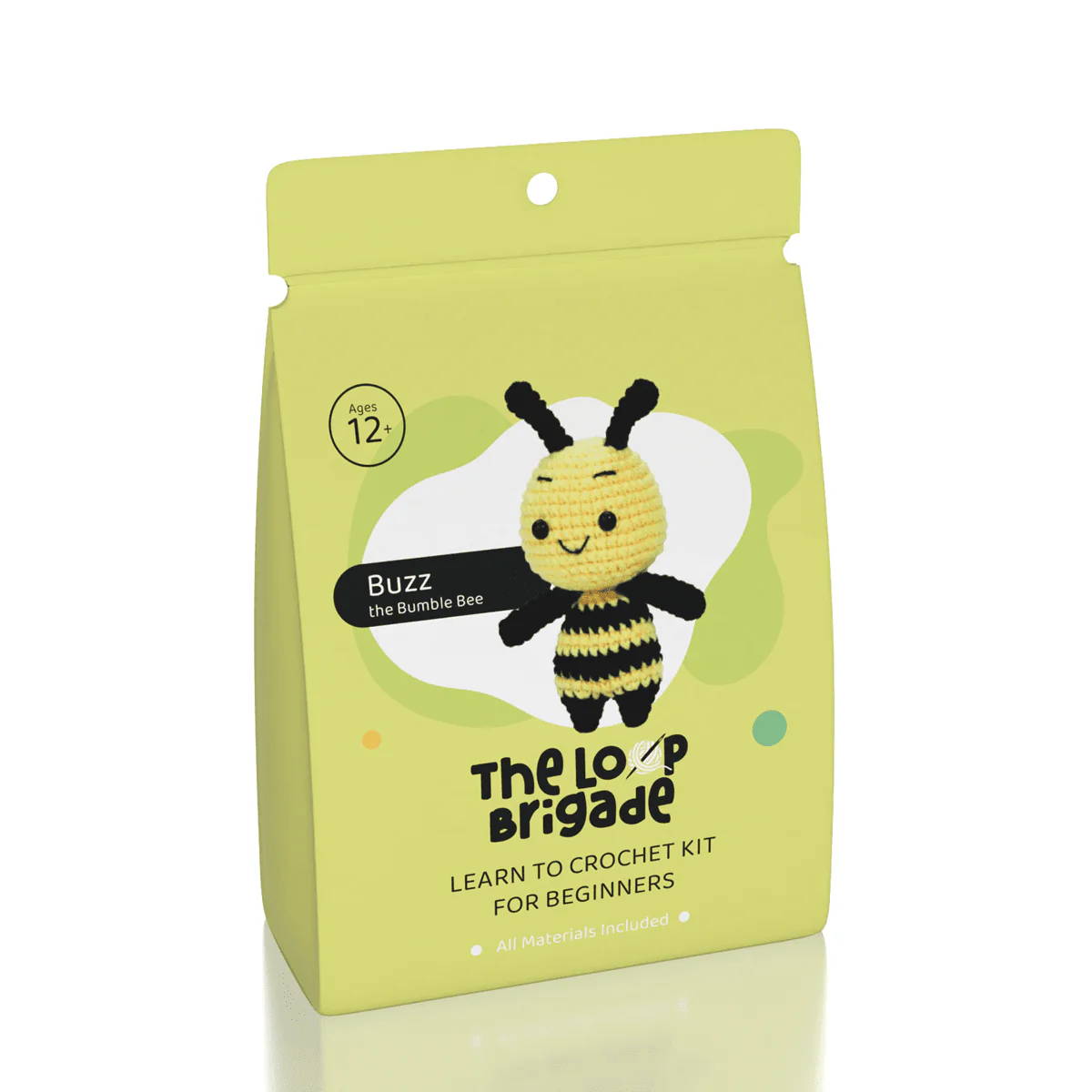 The LOOP Brigade: DIY Mini Crochet Plush Toy Complete Kit For Beginners - Chanel the Bumble Bee